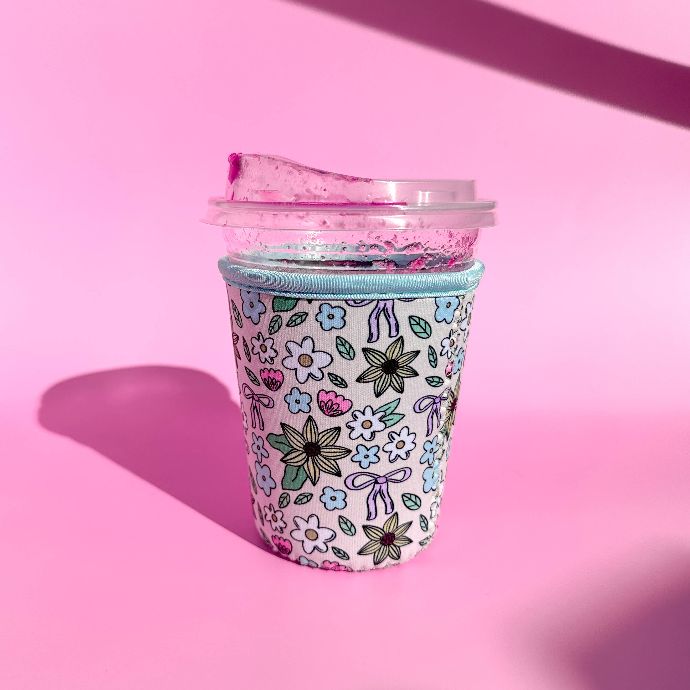 Petals & Bows Cup Coozie | Iced Coffee Sleeve: Medium