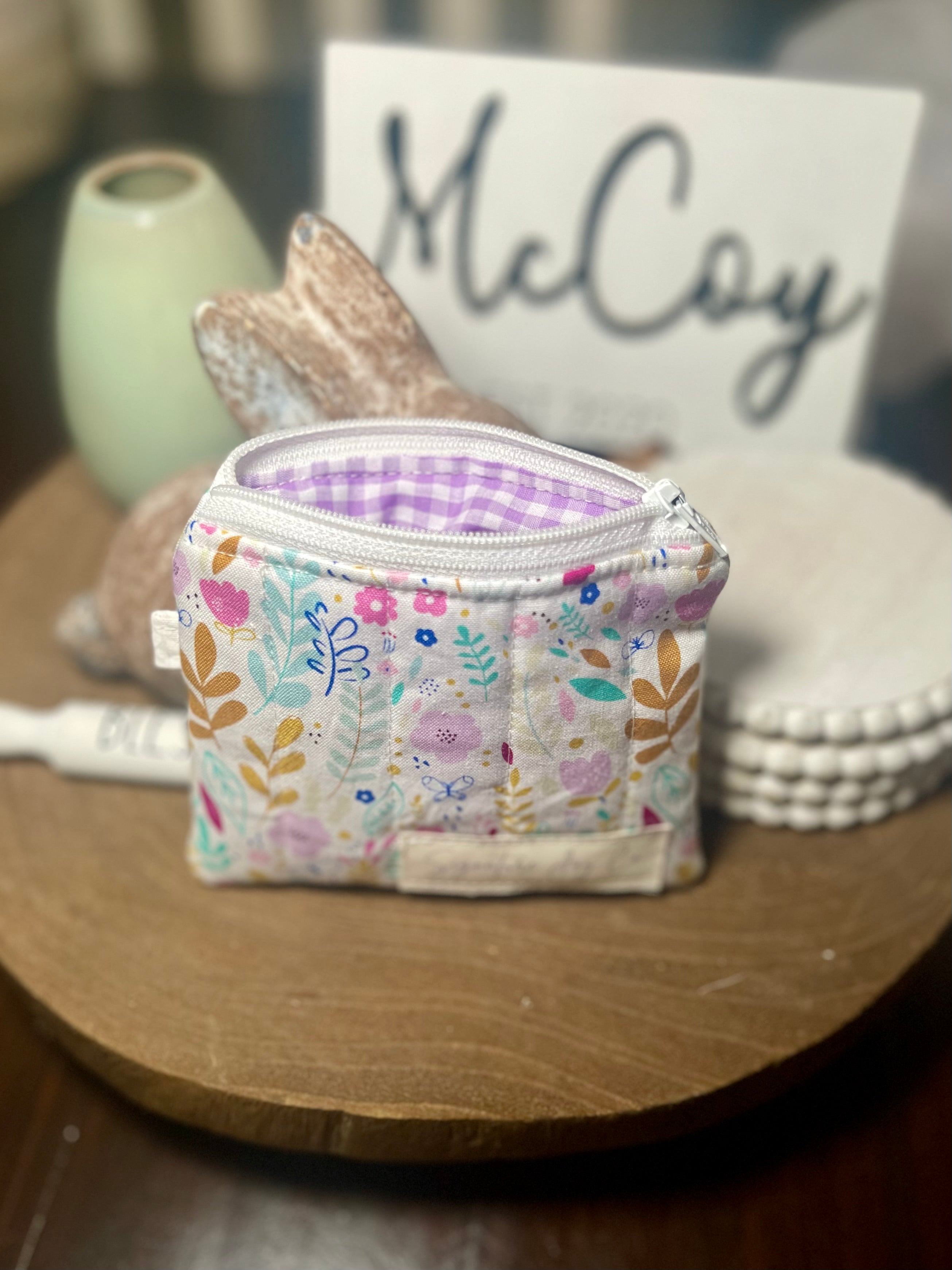 Lavender Bloom Keychain Wallet
