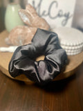 Black Satin Scrunchie | XL