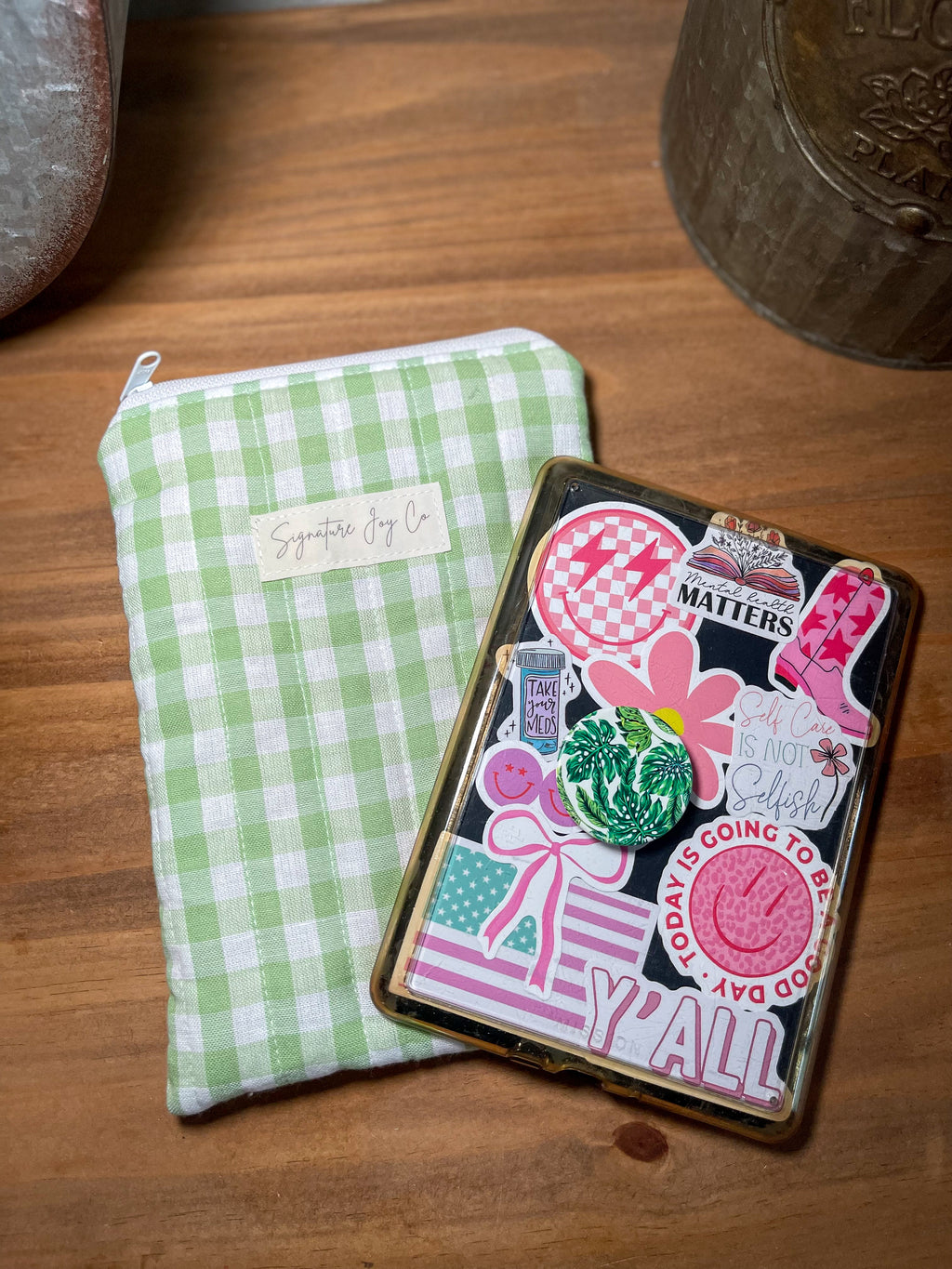 Strawberry Matcha Kindle Sleeve with Zipper