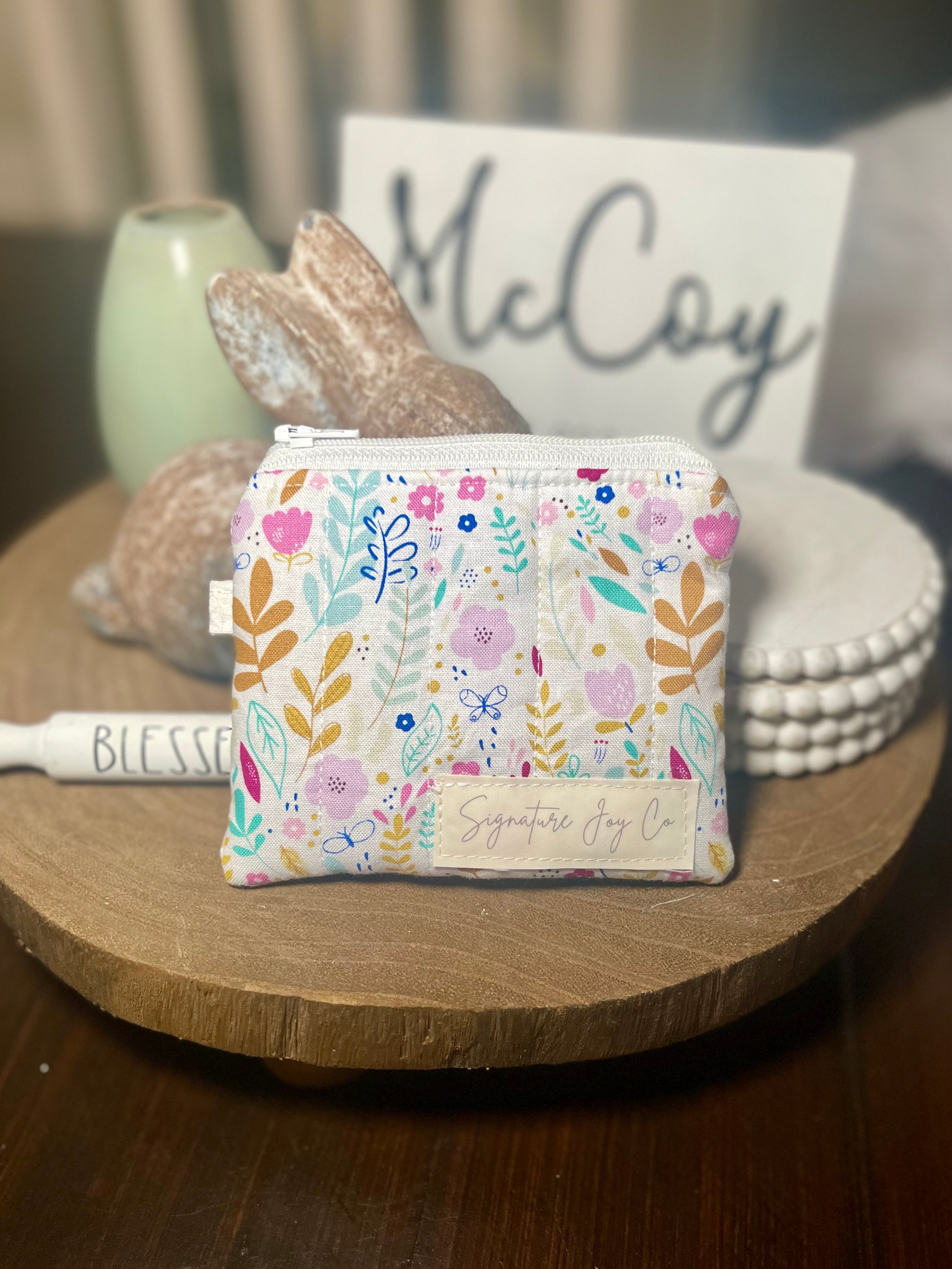 Lavender Bloom Keychain Wallet