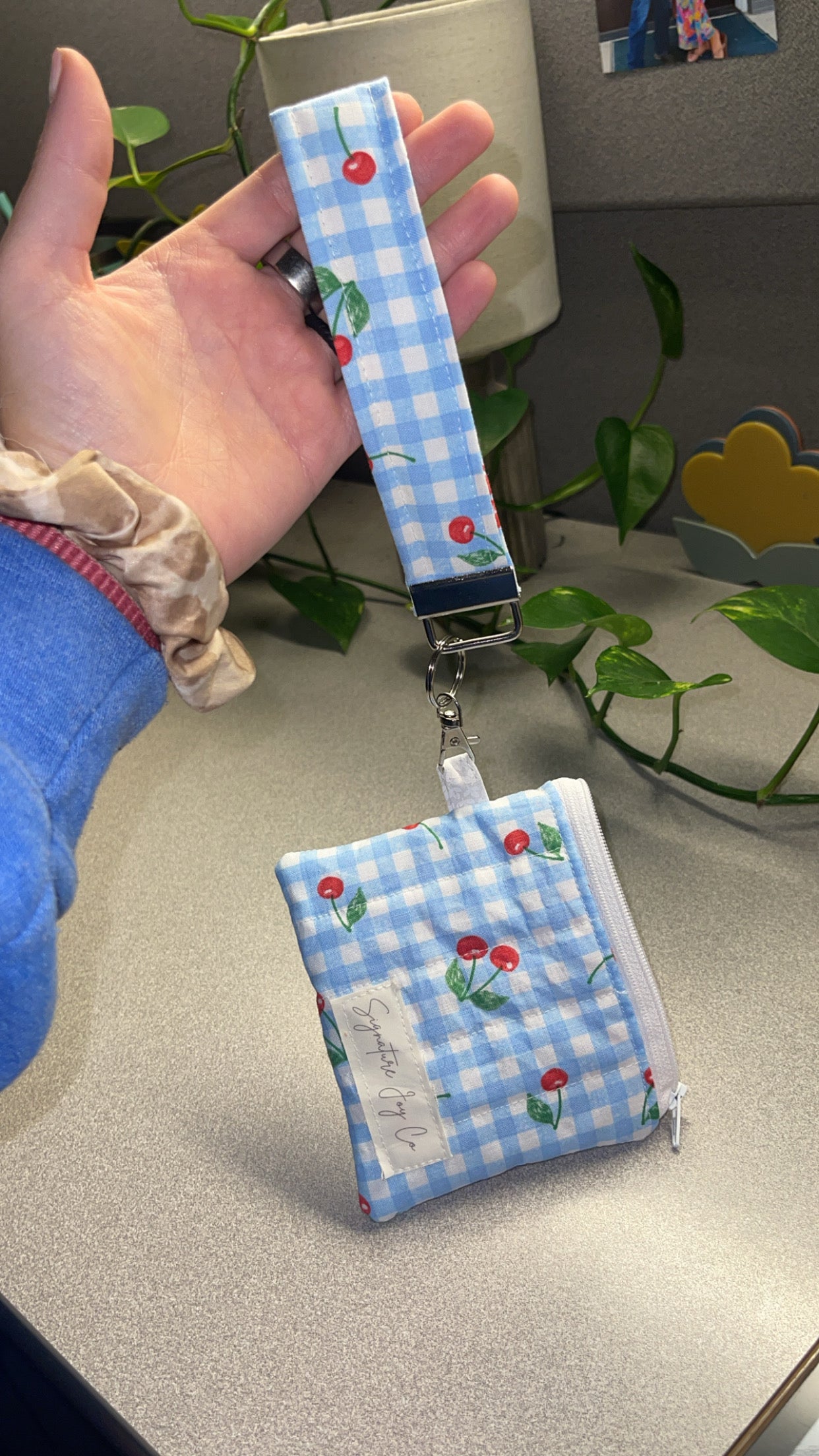 Fabric Wristlet Keychain | Handmade Key Fob