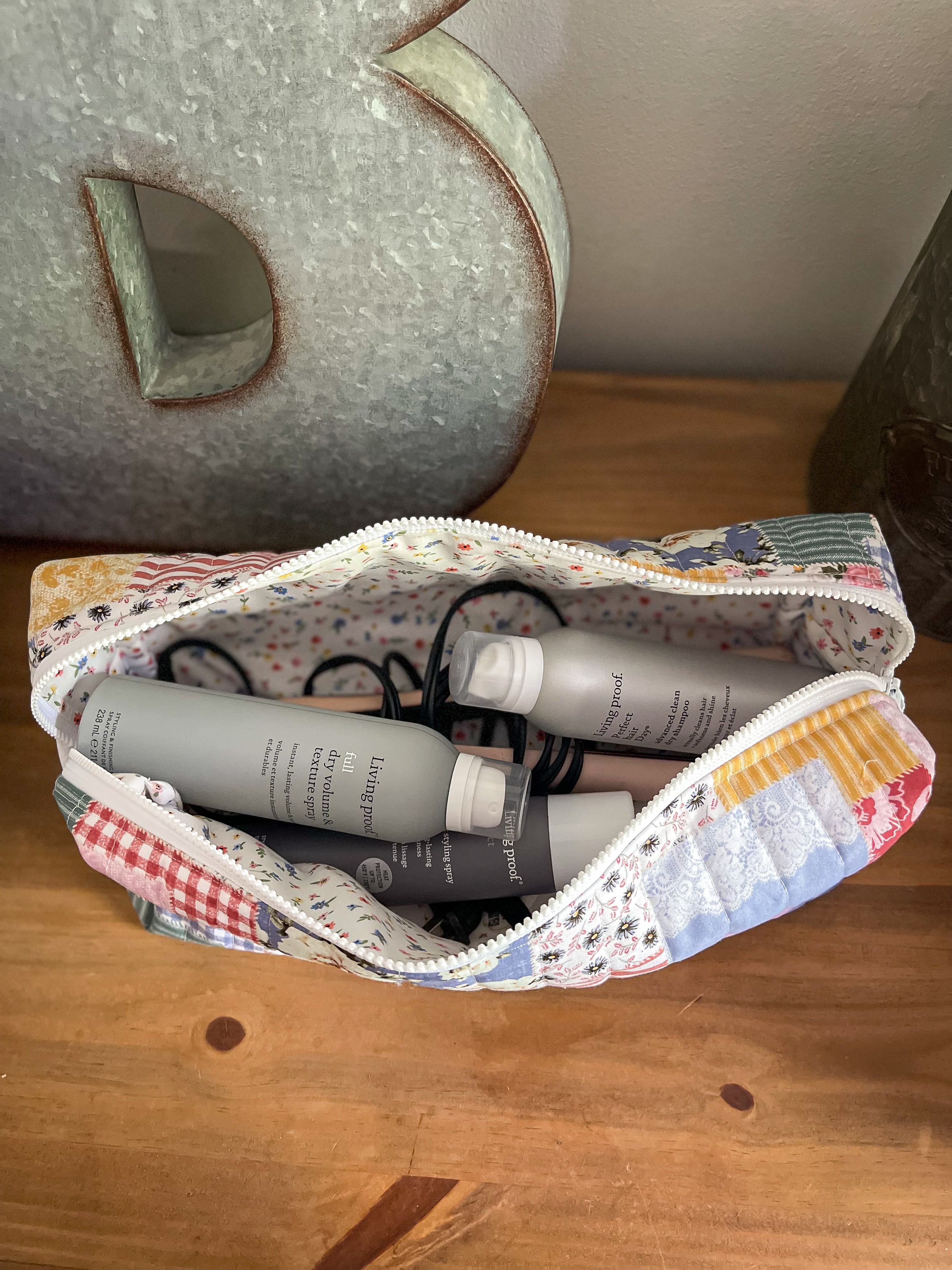 Sage Garden Quilted Hair Tools Bag