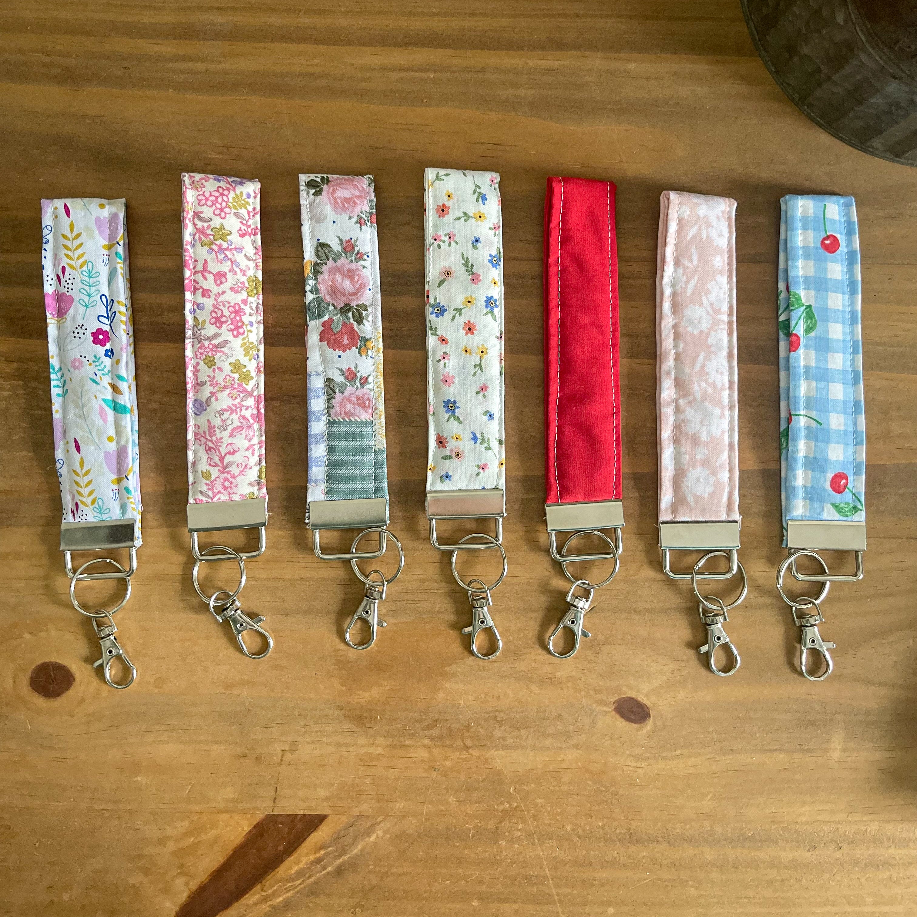 Fabric Wristlet Keychain | Handmade Key Fob