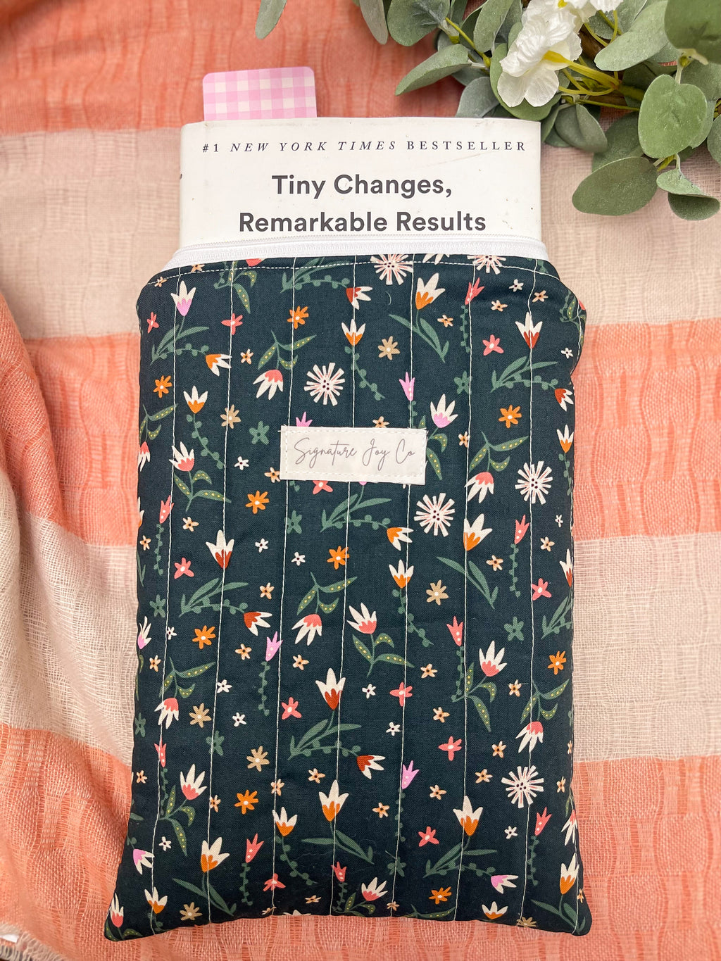 Evergreen Meadow Quilted Book Sleeve
