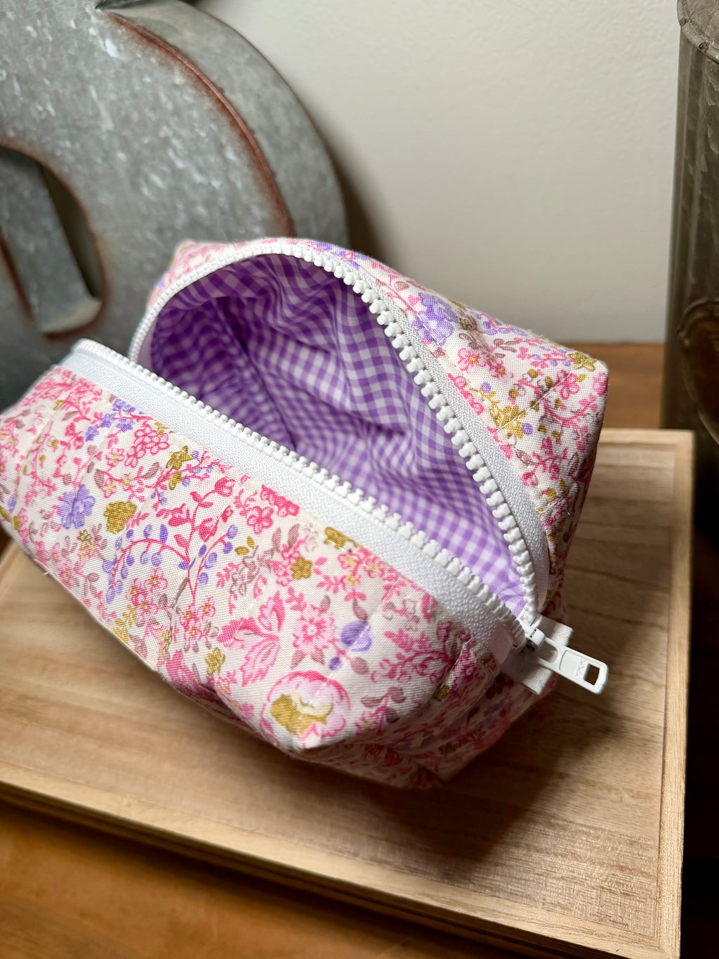 Pink Garden Party Mini Makeup Bag