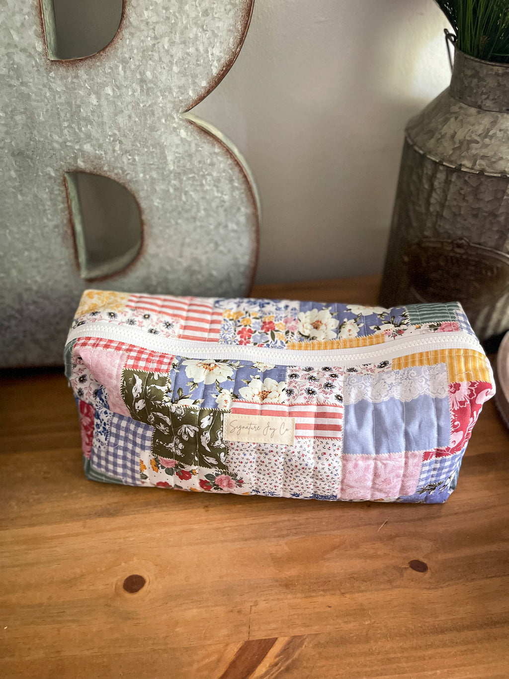 Sage Garden Quilted Hair Tools Bag