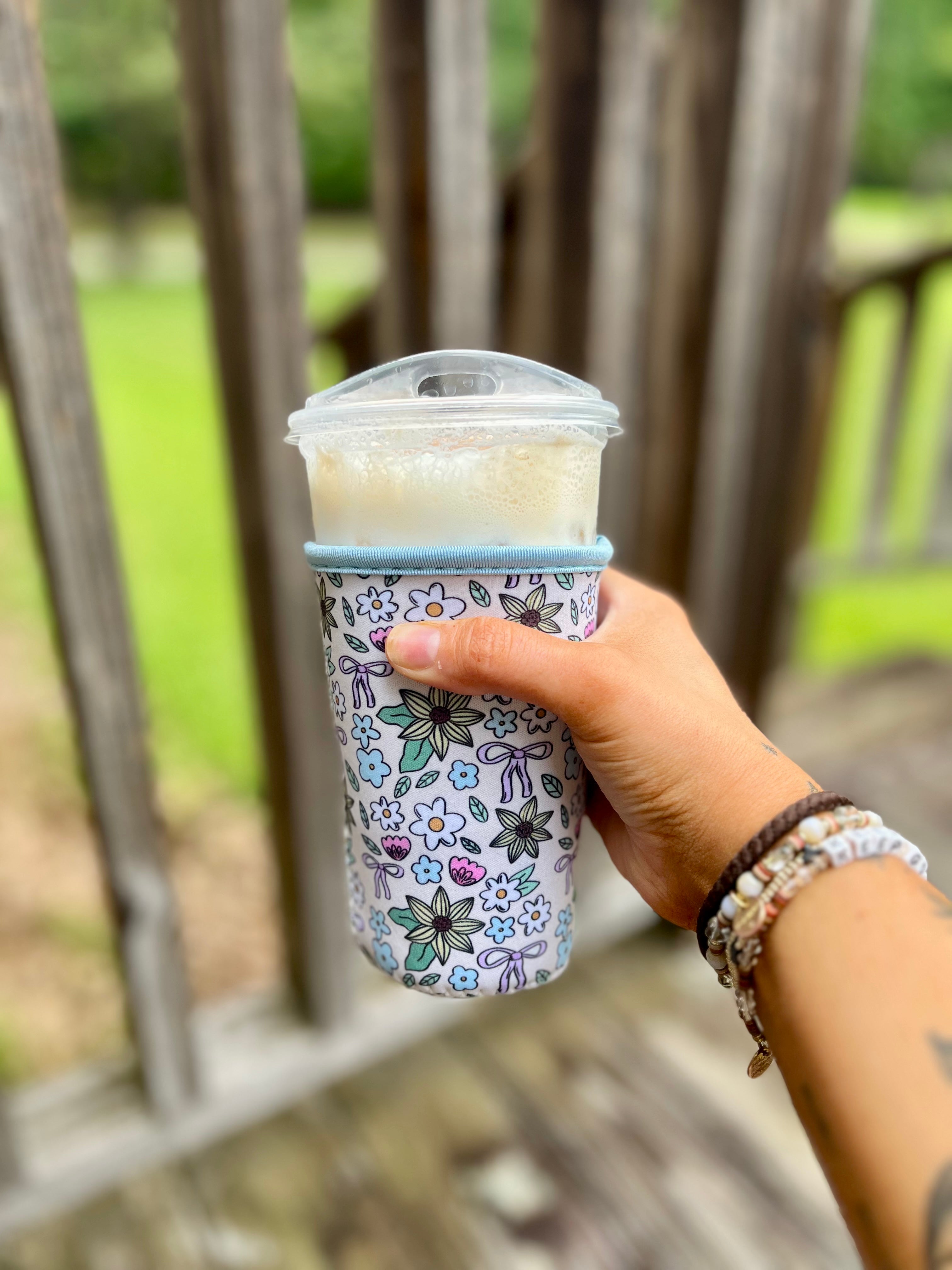 Paws & Petals Cup Coozie | Iced Coffee Sleeve: Medium (20-24oz)