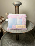 Pink Cottage Quilt Keychain Wallet