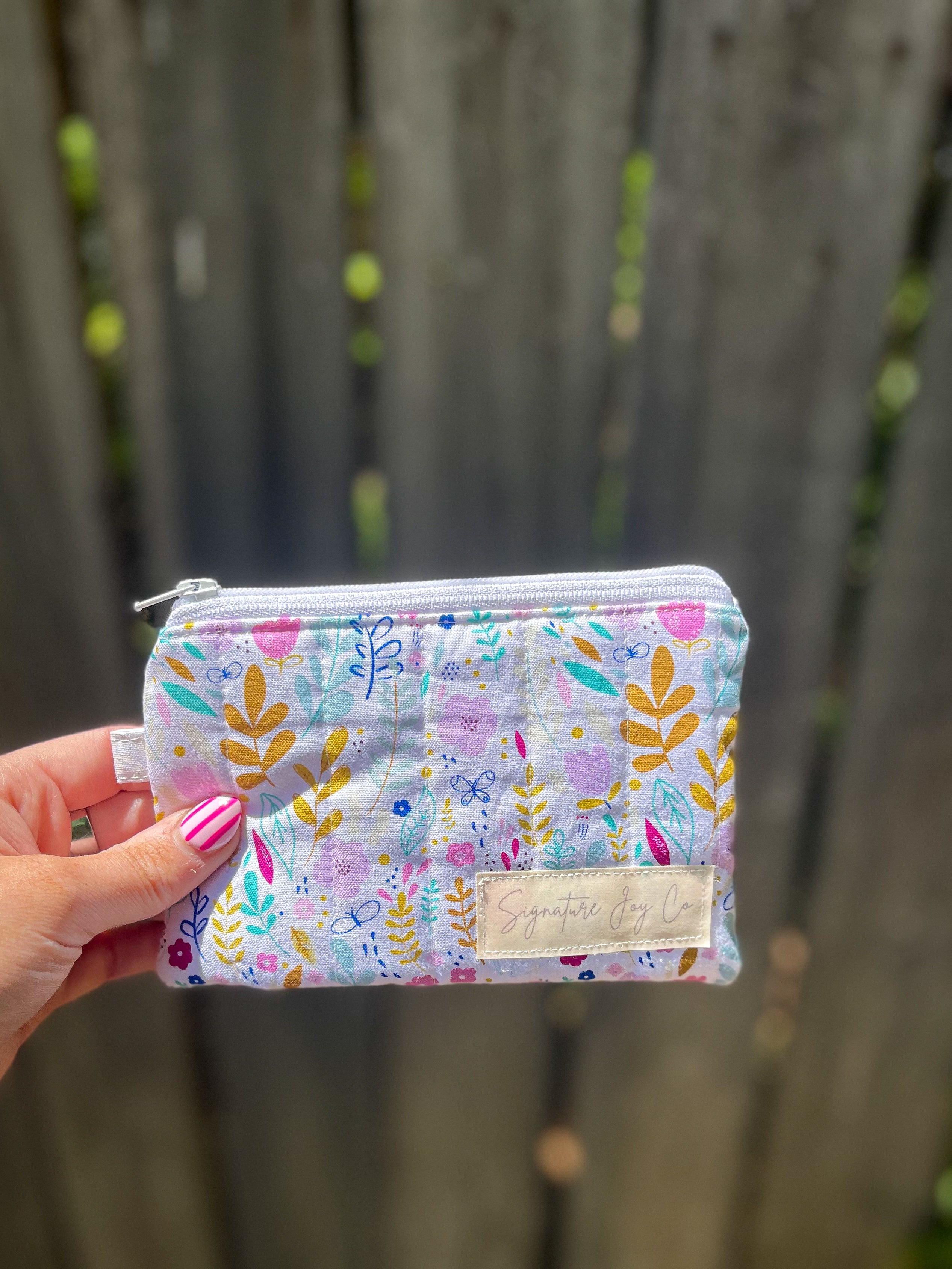 Lavender Bloom Keychain Wallet - XL