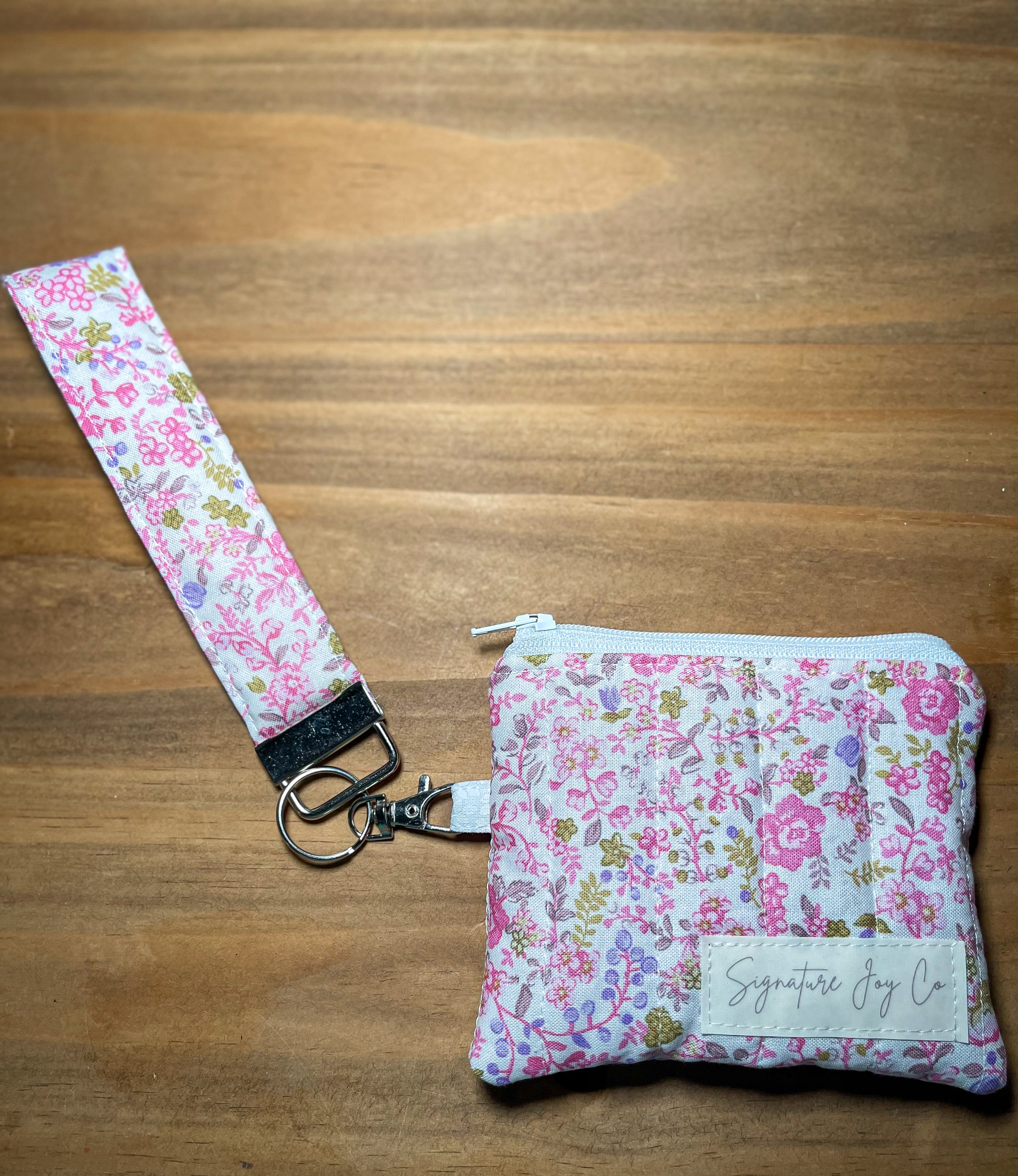 Fabric Wristlet Keychain | Handmade Key Fob