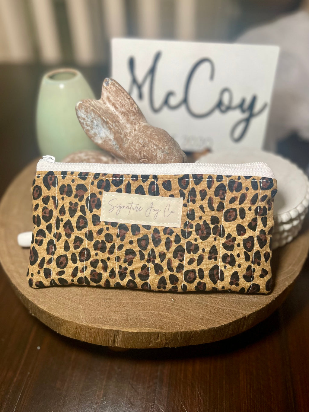 Classic Leopard Pencil + Glasses Case