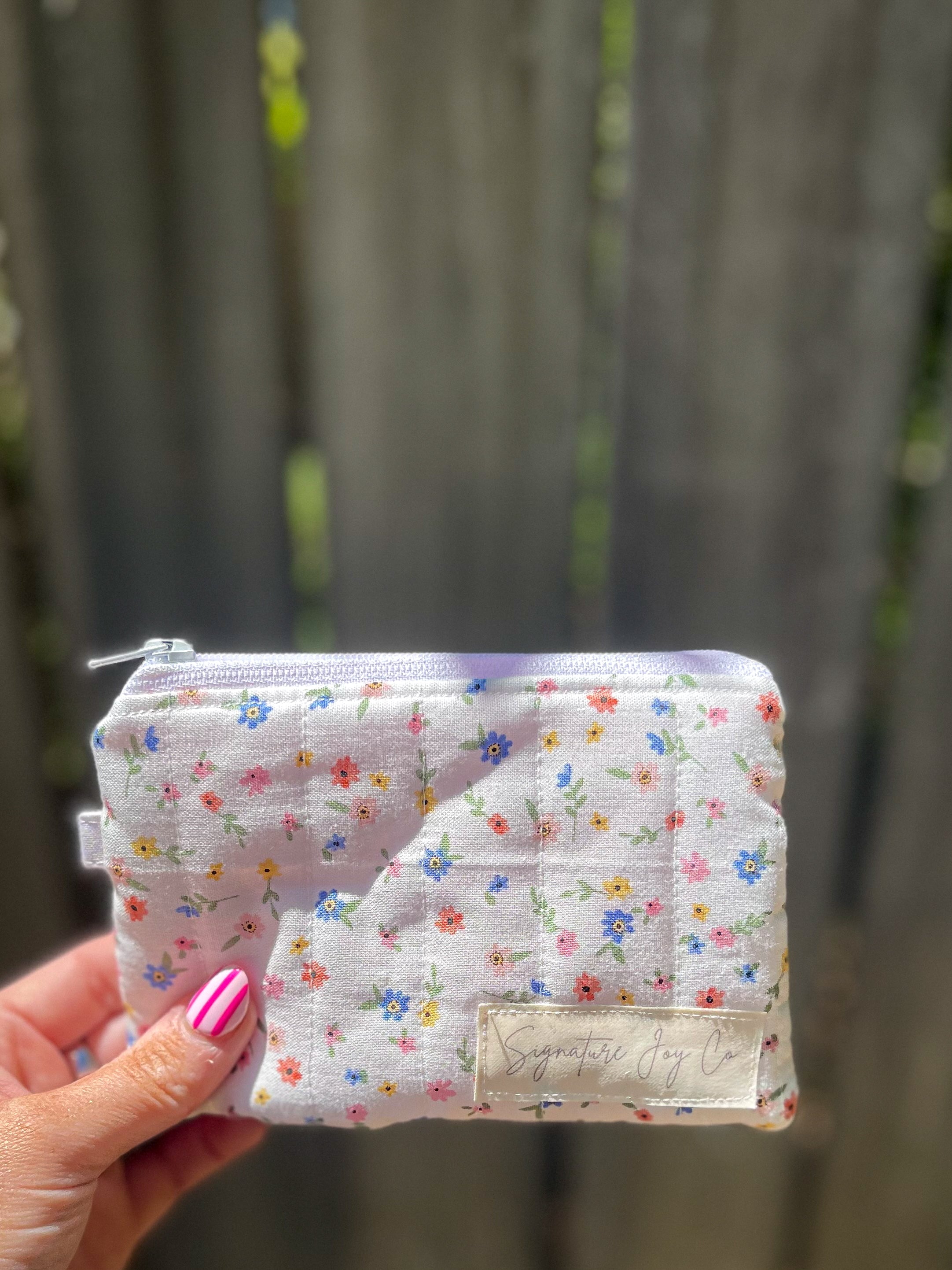 Pastel Garden Bloom Keychain Wallet - XL