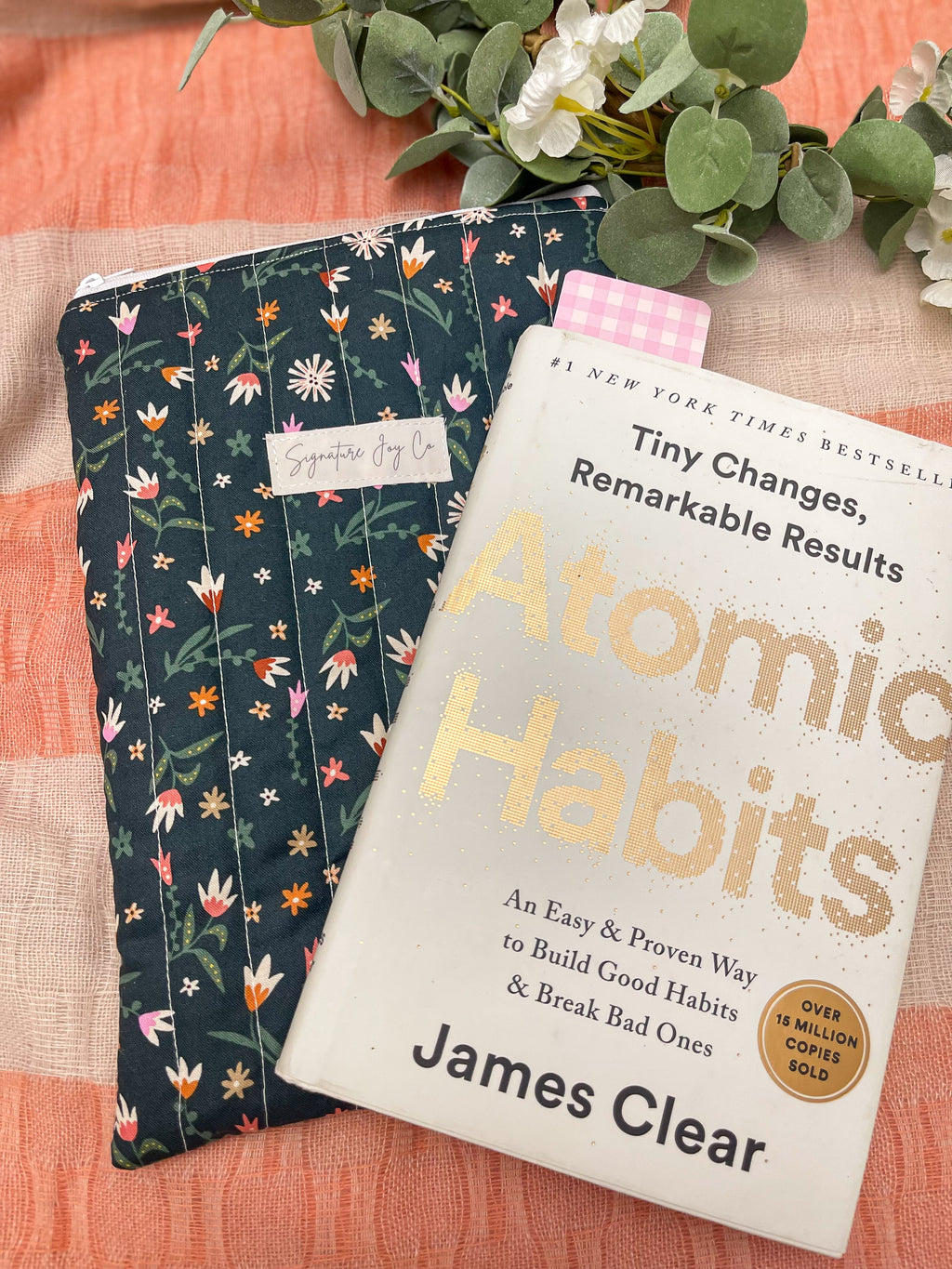 Evergreen Meadow Quilted Book Sleeve