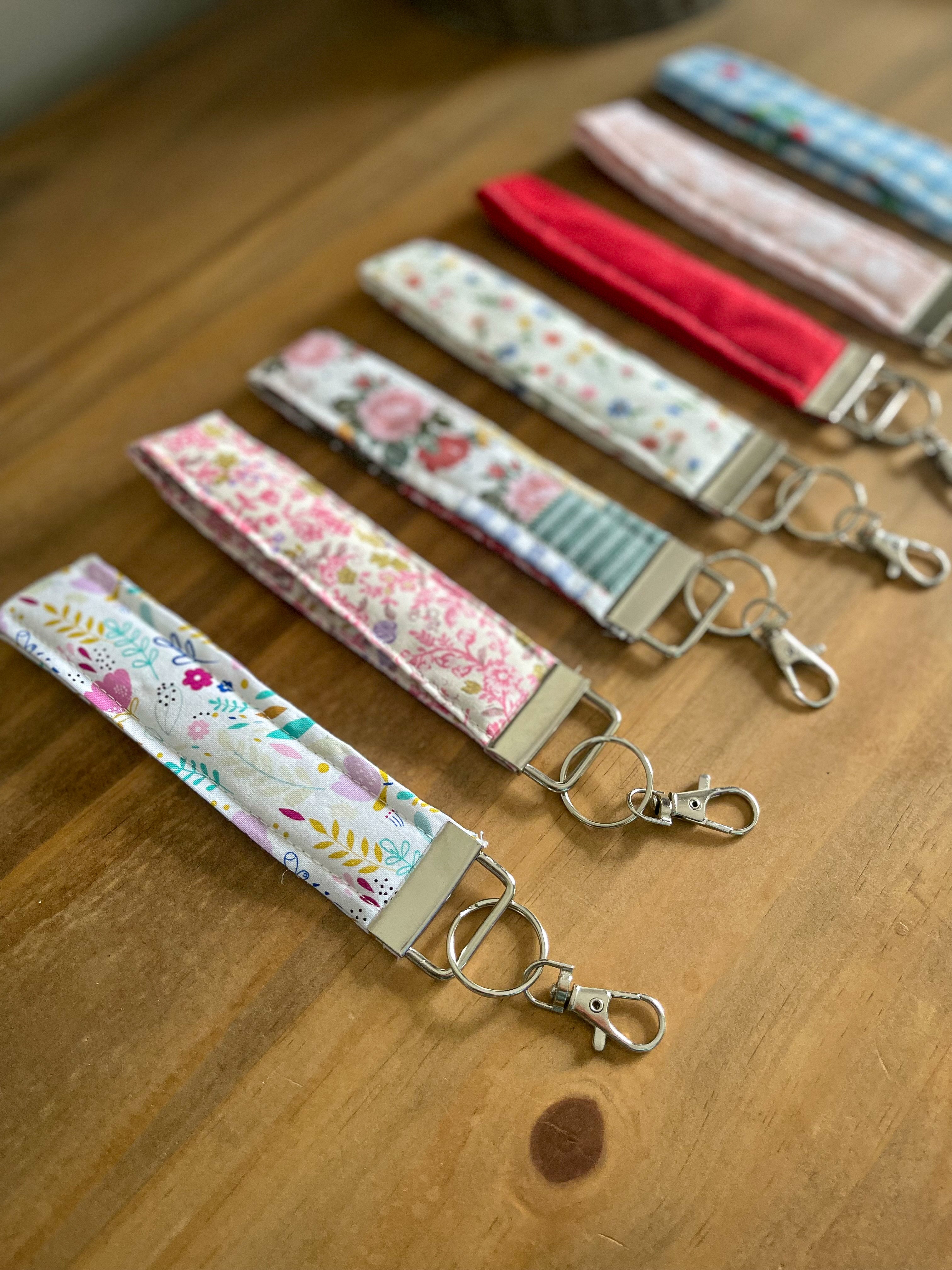 Fabric Wristlet Keychain | Handmade Key Fob