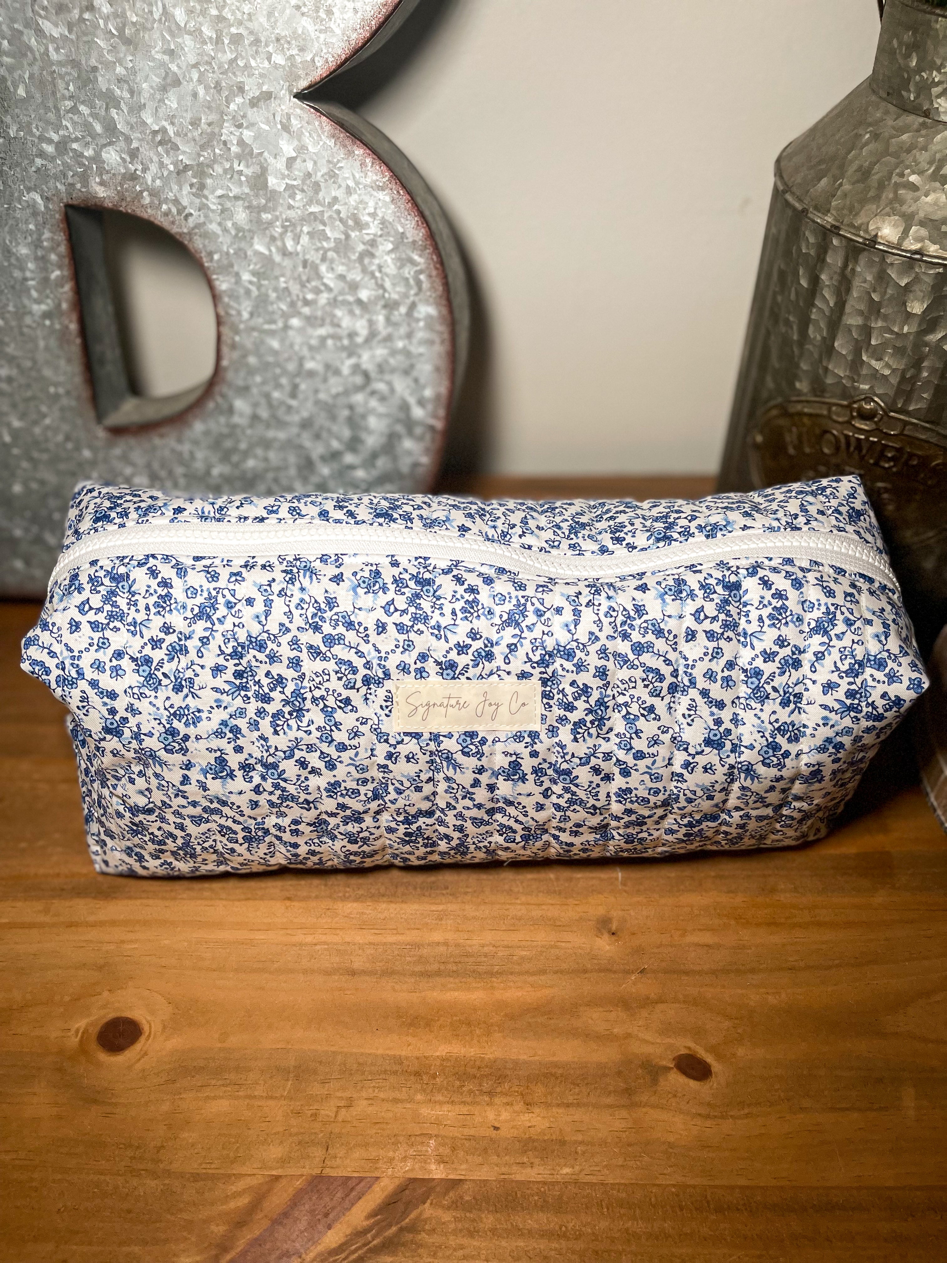 Blueberry Lemonade Quilted Hair Tools Bag | Travel Hot Tools Case