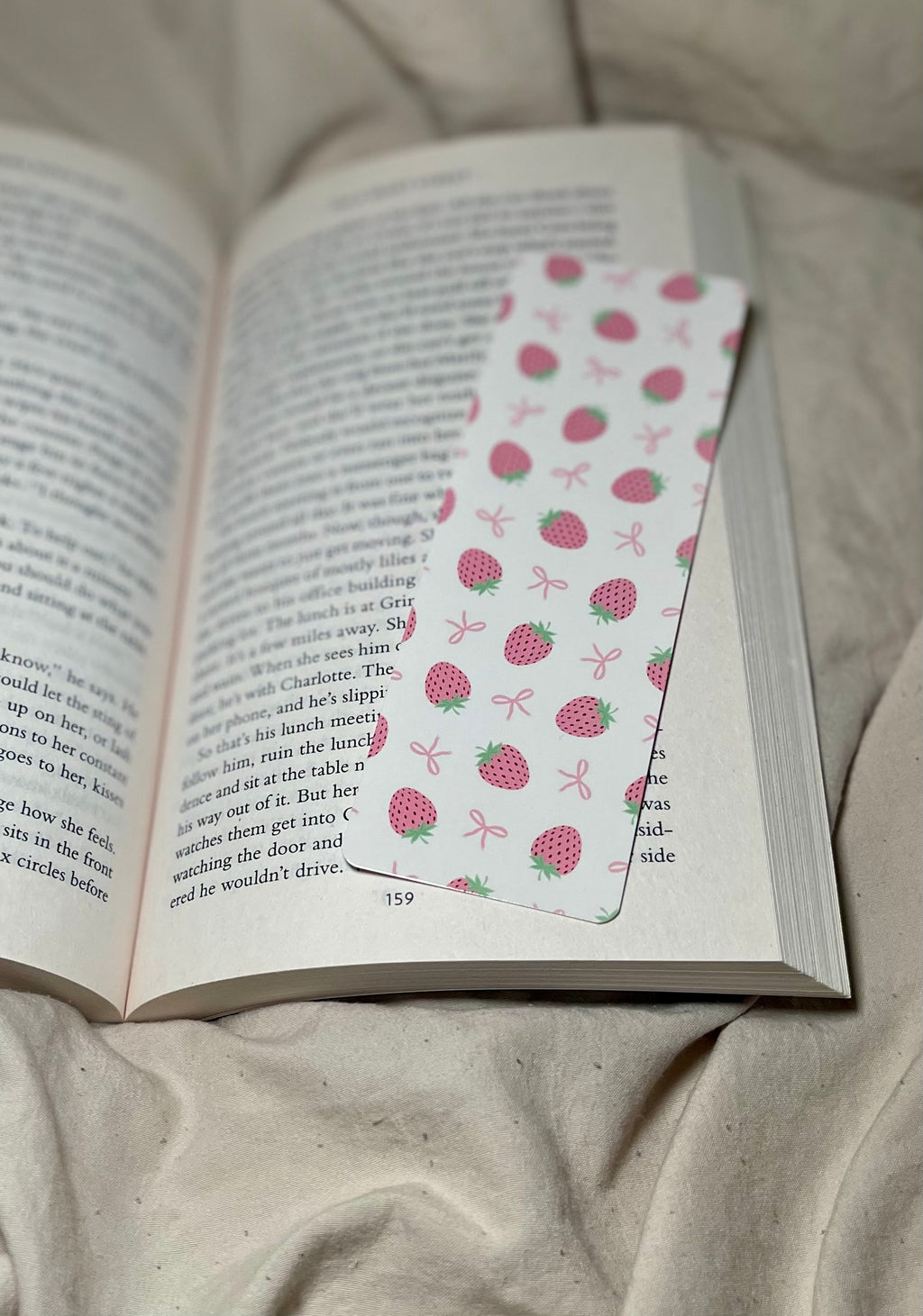 Strawberry Picnic - SJC Laminated Bookmark