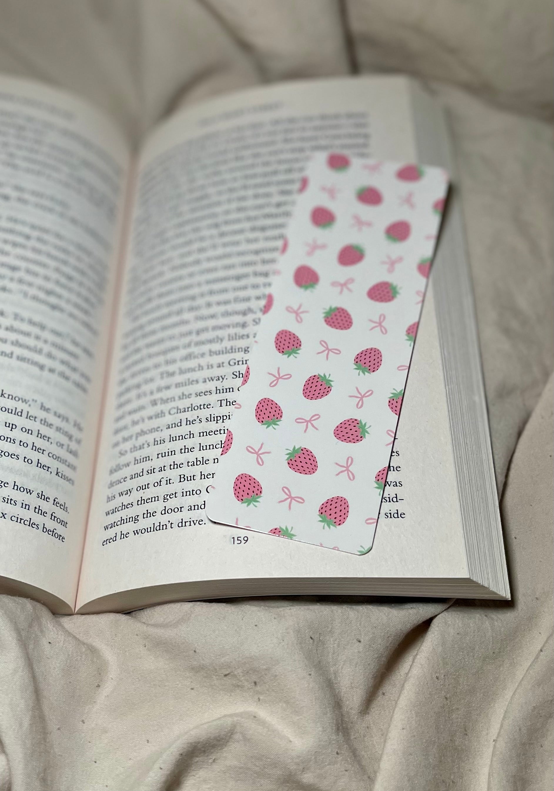 Strawberry Picnic - SJC Laminated Bookmark