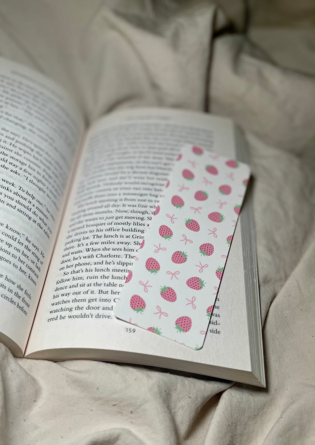 Strawberry Picnic - SJC Laminated Bookmark