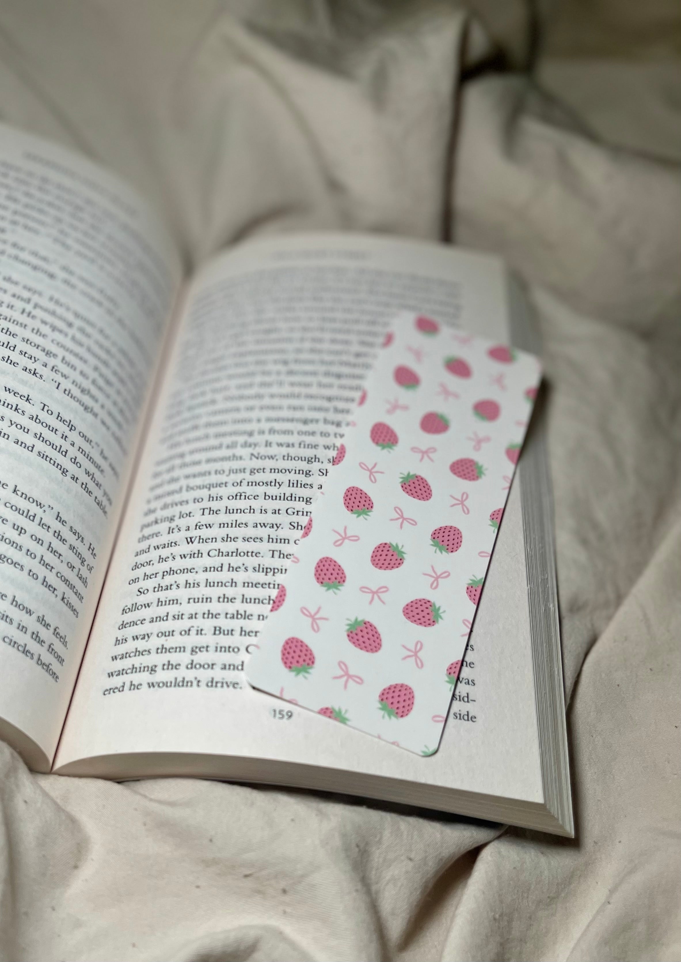 Strawberry Picnic - SJC Laminated Bookmark