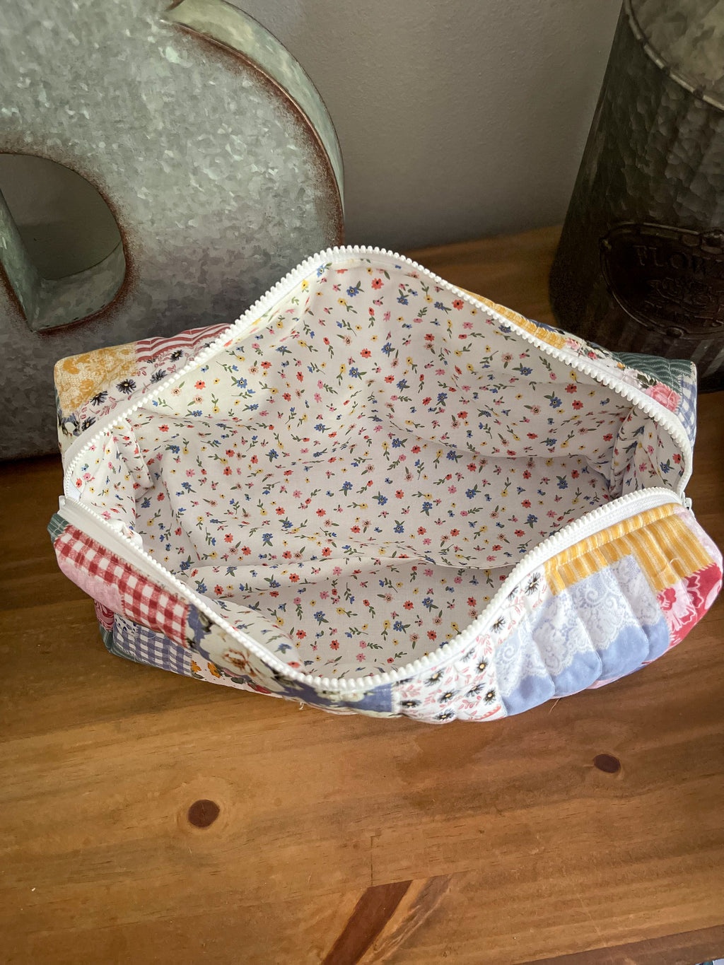 Sage Garden Quilted Hair Tools Bag