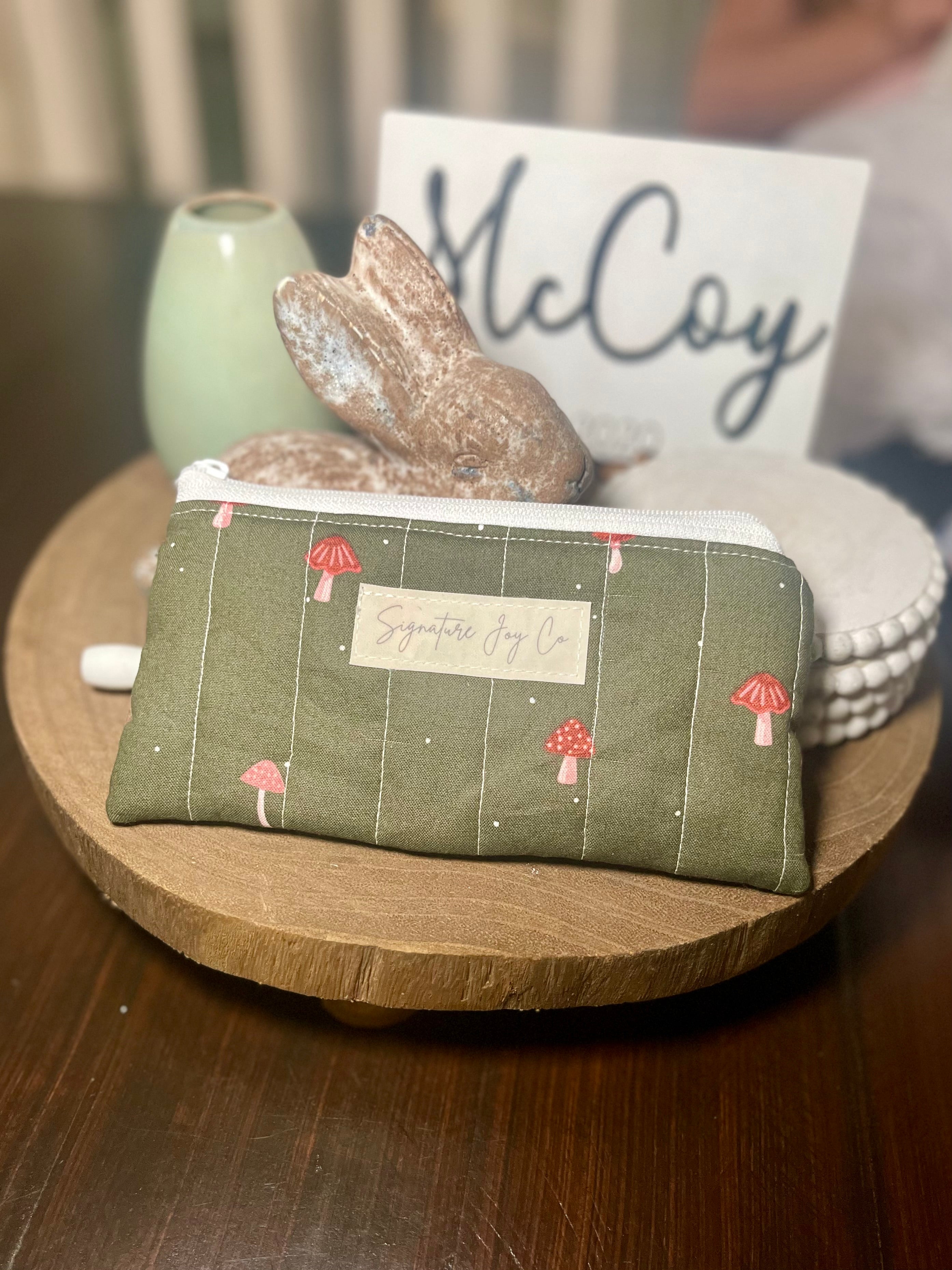 Mushroom Meadow Pencil + Glasses Case
