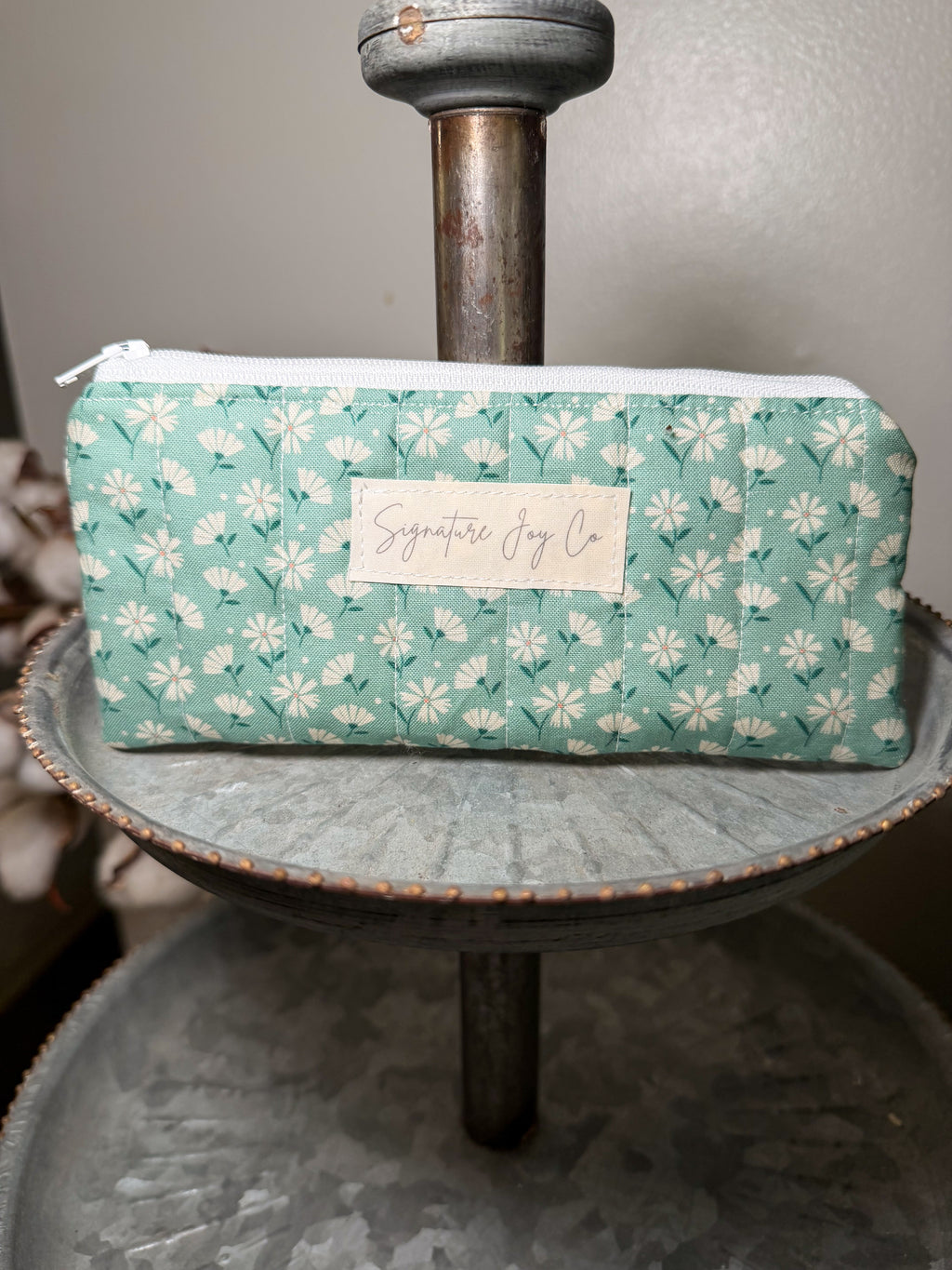 Meadow Mint Pencil + Glasses Case