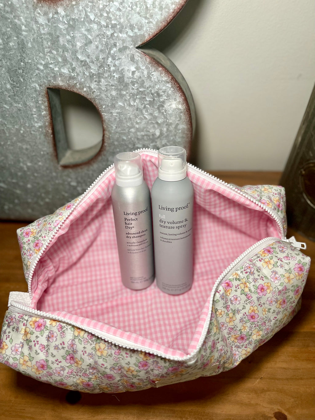 Bloom & Blush Quilted Hair Tools Bag | Travel Hot Tools Case