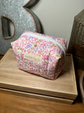 Pink Garden Party Mini Makeup Bag