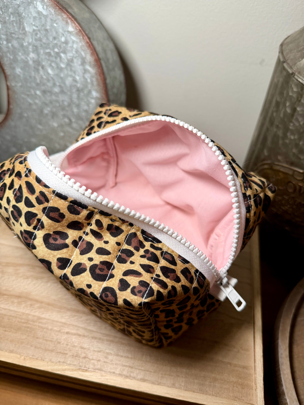 Classic Leopard Mini Makeup Bag