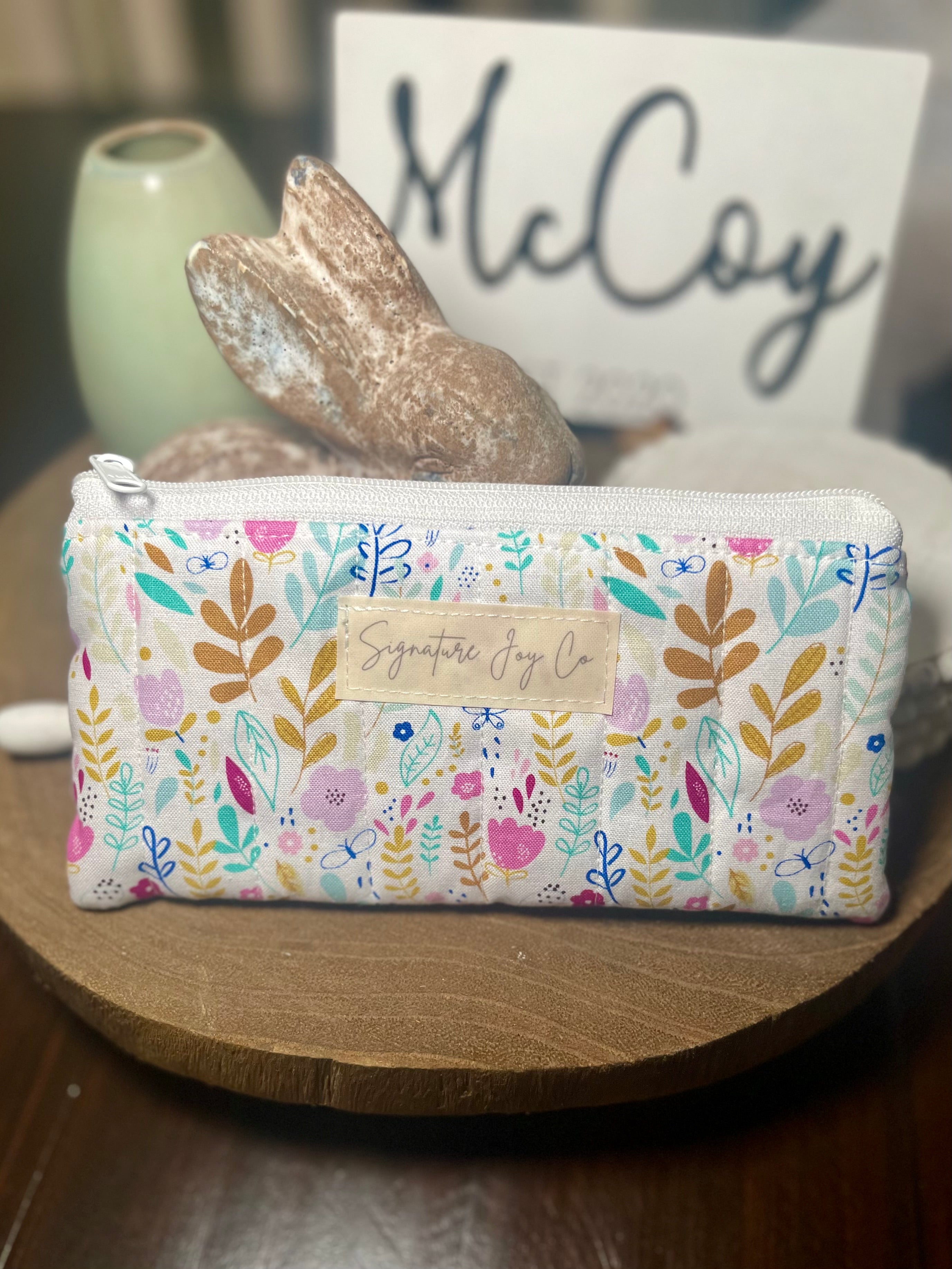 Lavender Bloom Pencil + Glasses Case