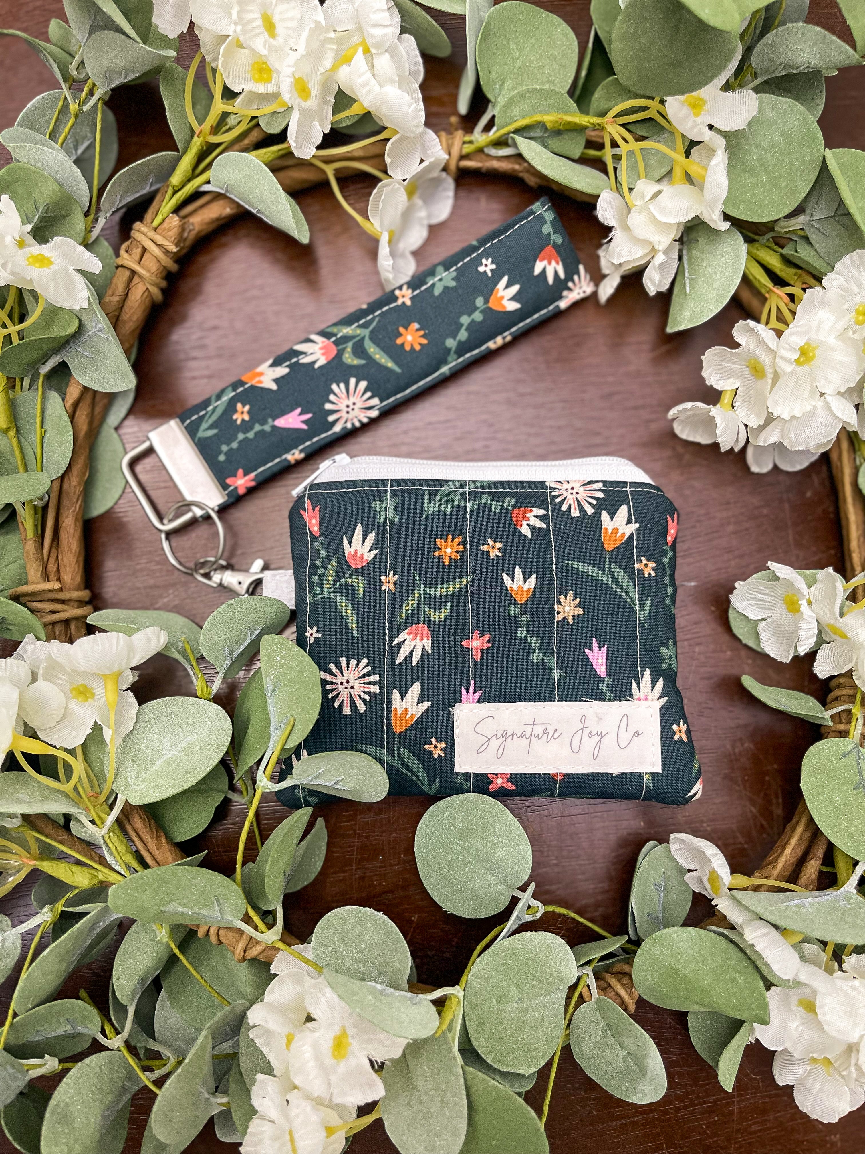 Evergreen Meadow Keychain Wallet