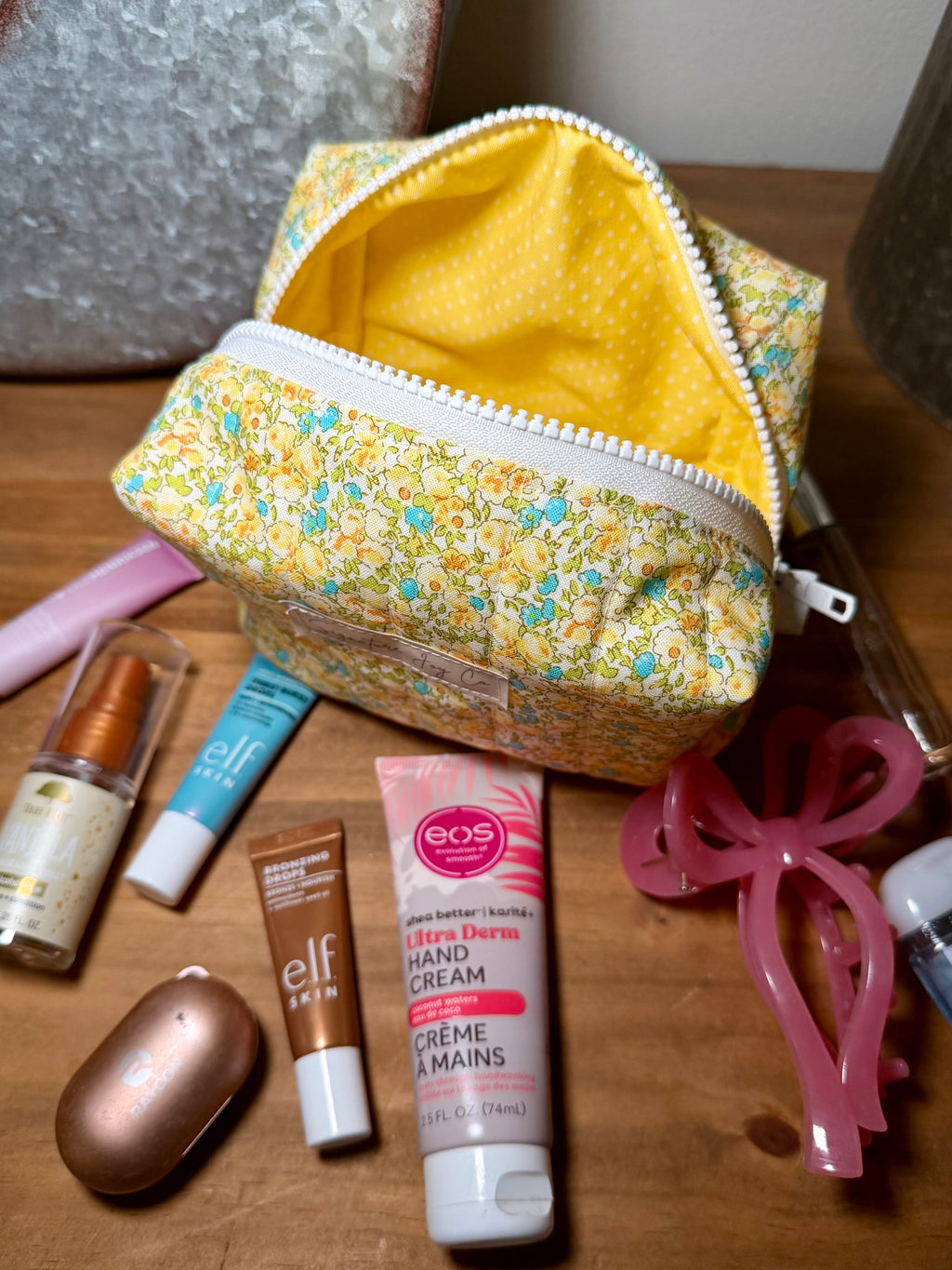 Sunny Garden Mini Makeup Bag