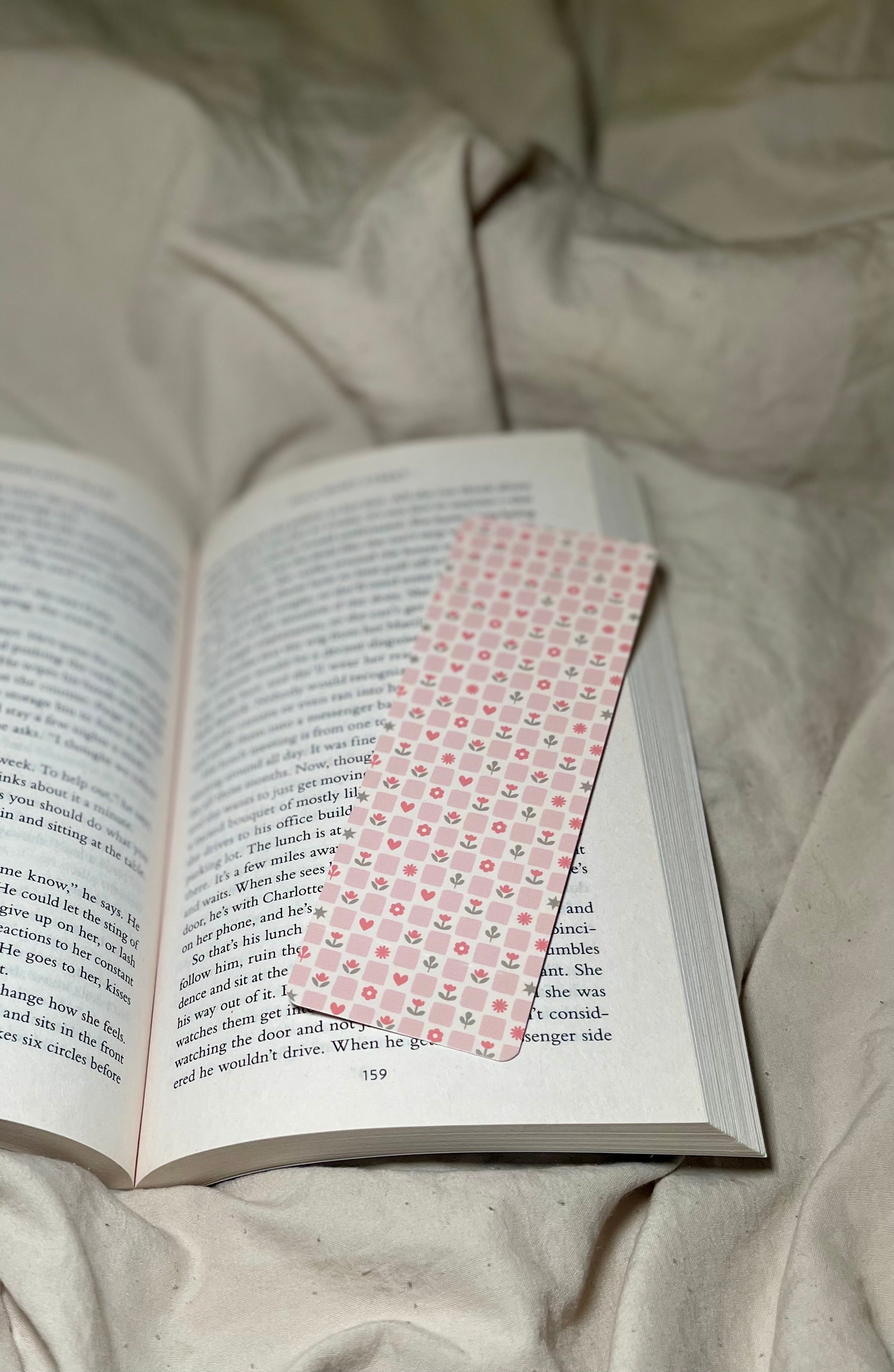 Pink Blooms - SJC Laminated Bookmark