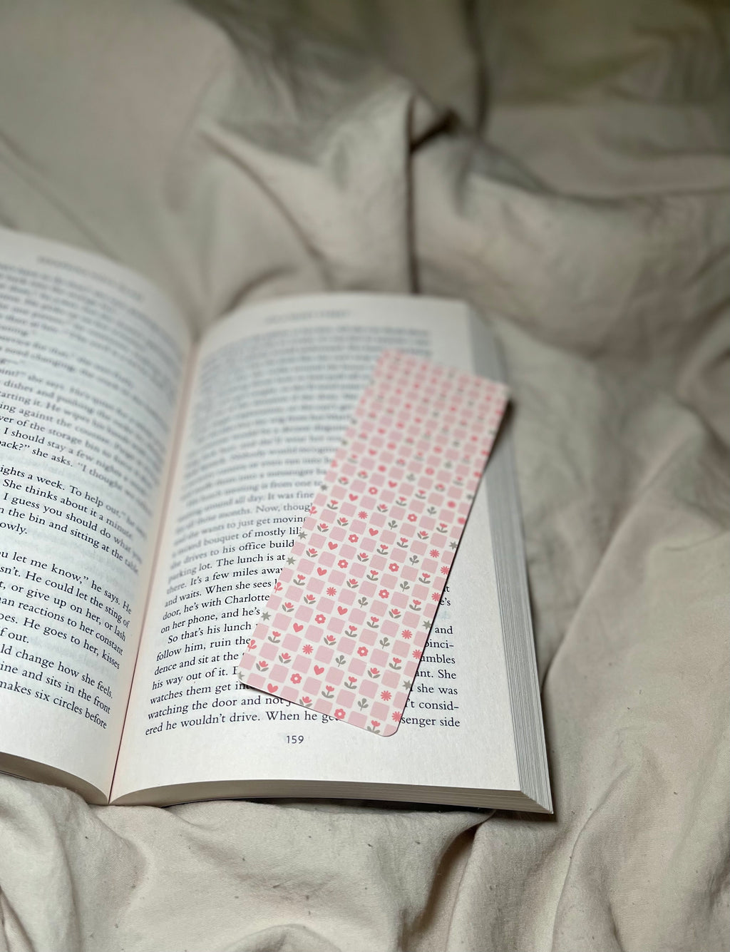 Pink Blooms - SJC Laminated Bookmark