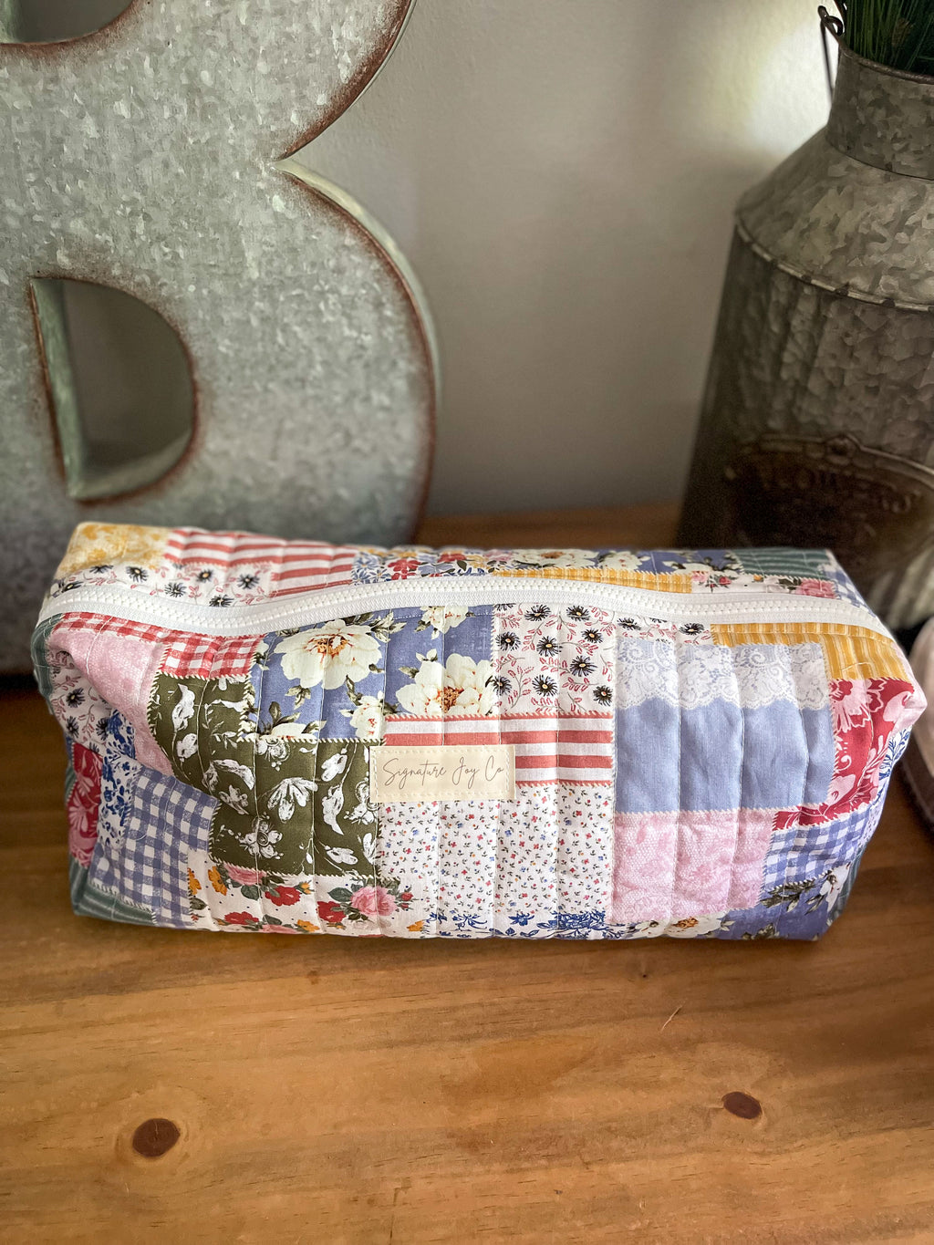 Sage Garden Quilted Hair Tools Bag