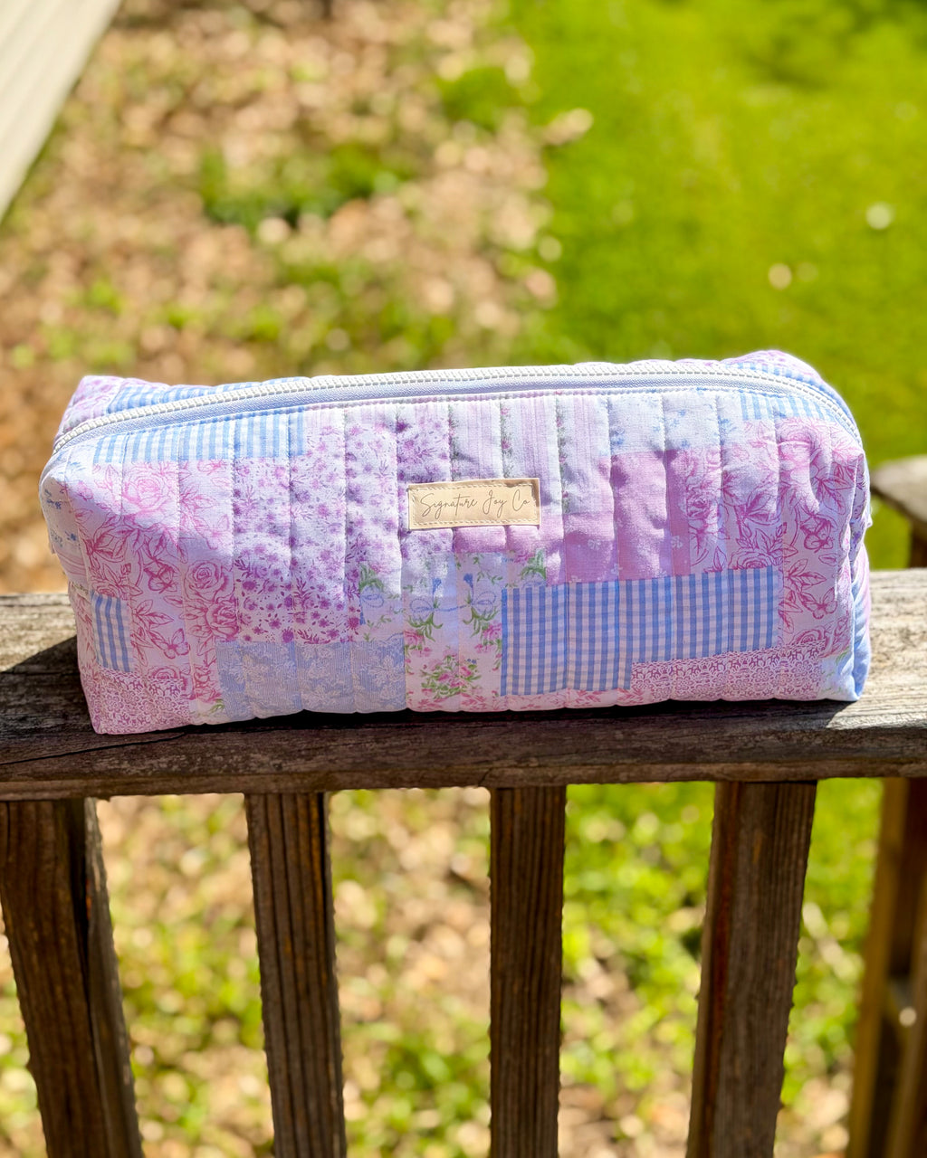 Pink Cottage Quilt Hair Tools Bag