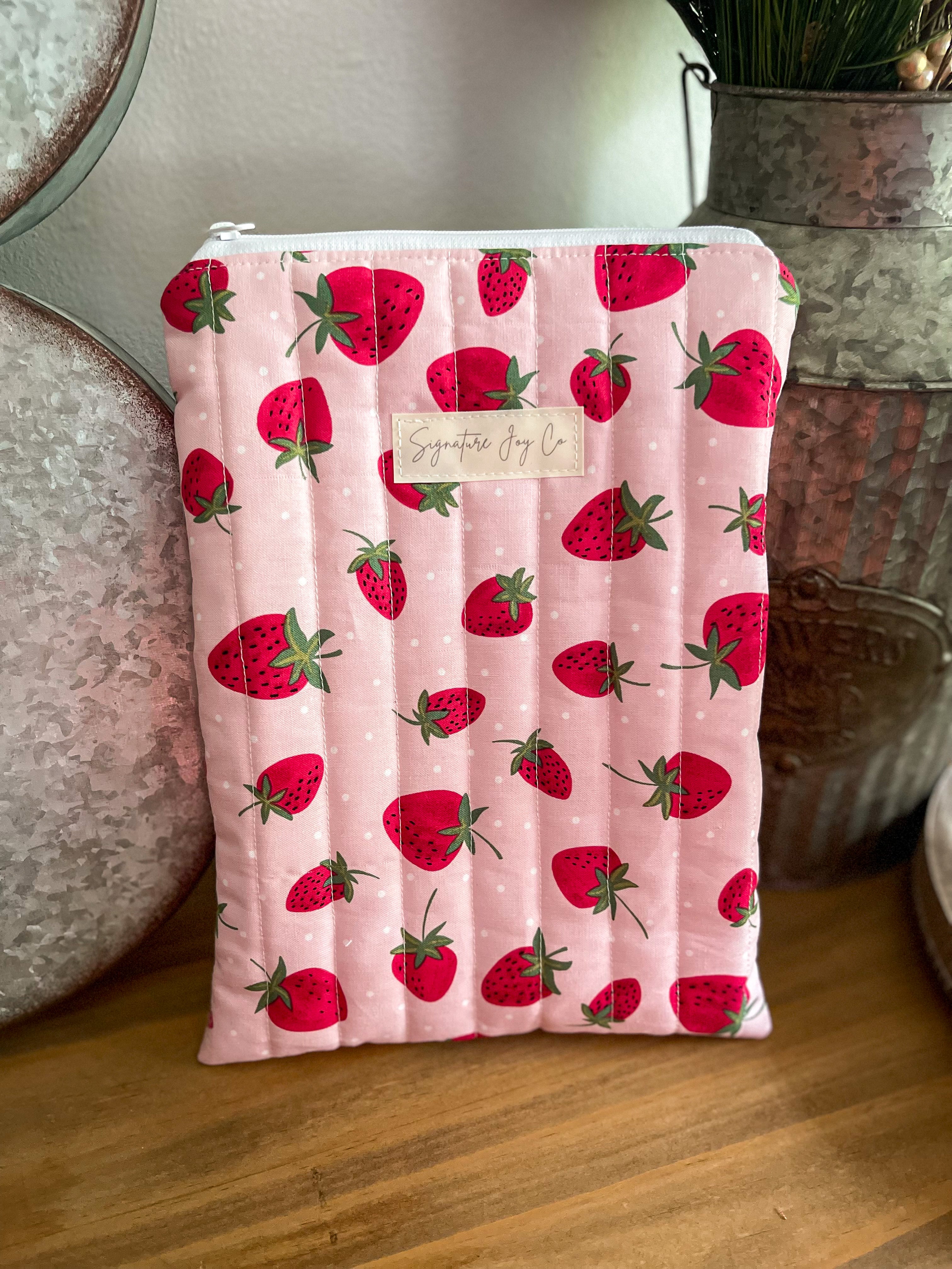 Berry Sweet Quilted Book Sleeve