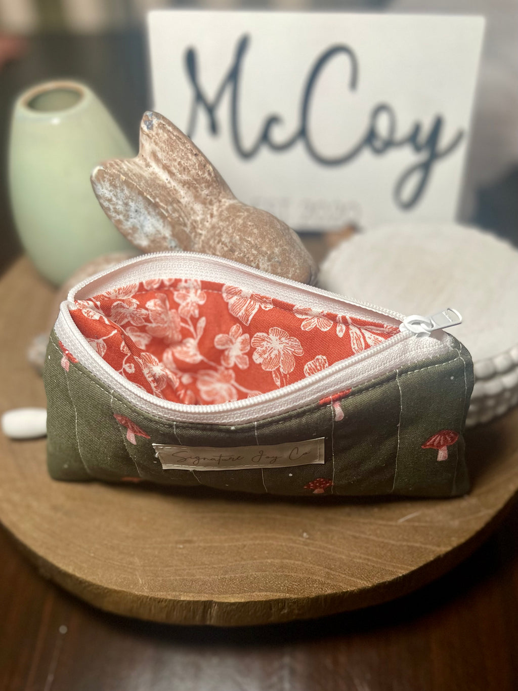 Mushroom Meadow Pencil + Glasses Case