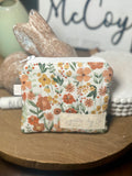 Golden Meadow Keychain Wallet | Floral Quilted Wallet