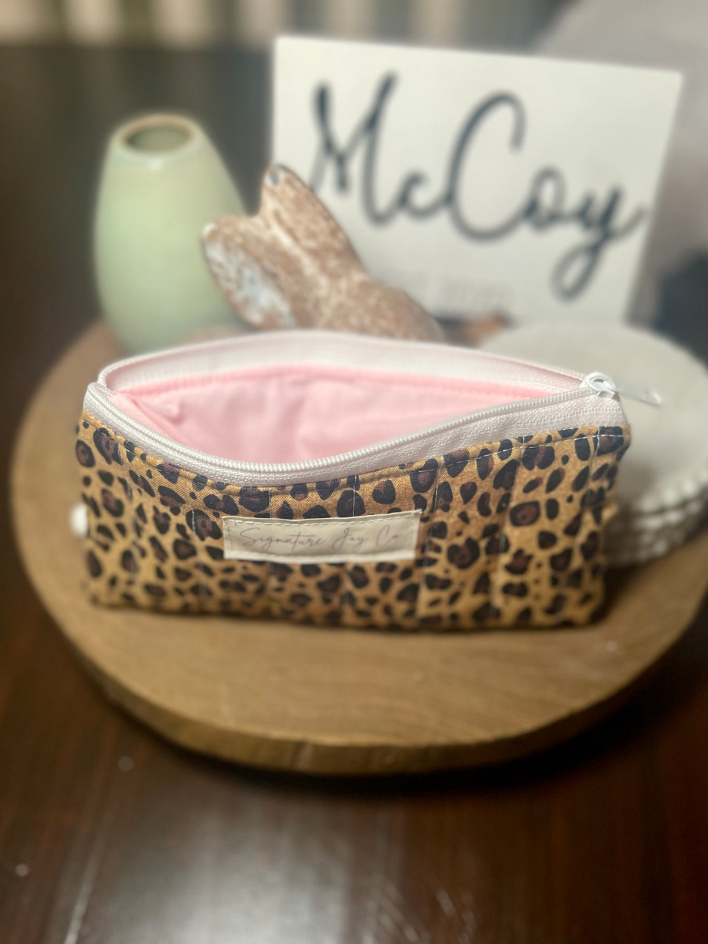 Classic Leopard Pencil + Glasses Case