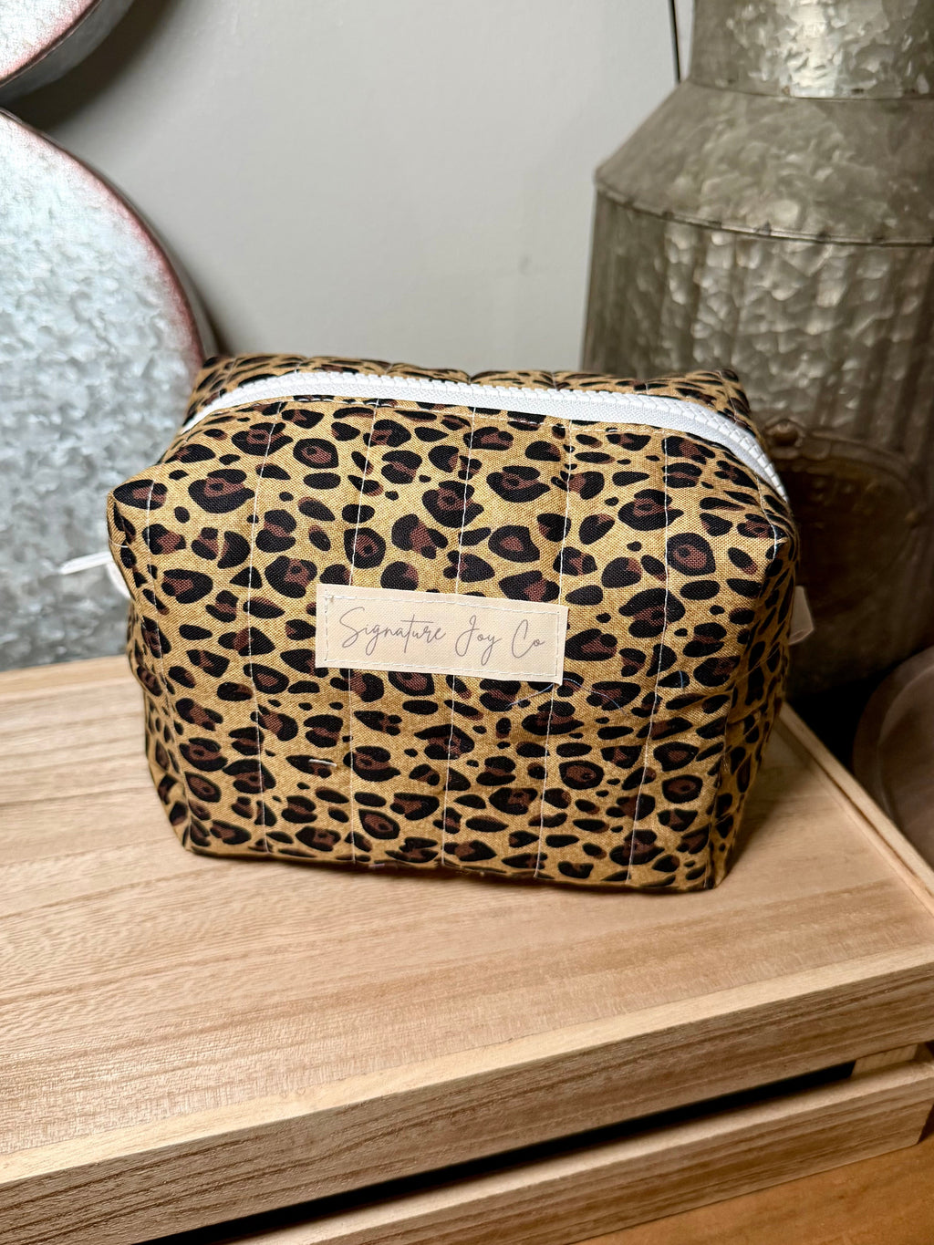 Classic Leopard Mini Makeup Bag