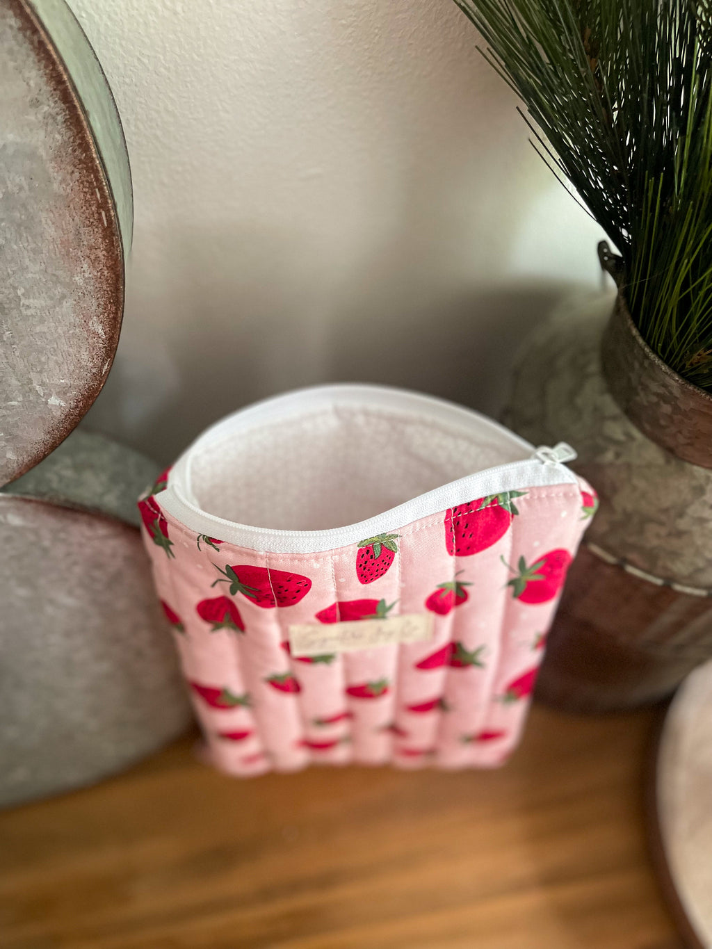 Berry Sweet Quilted Book Sleeve