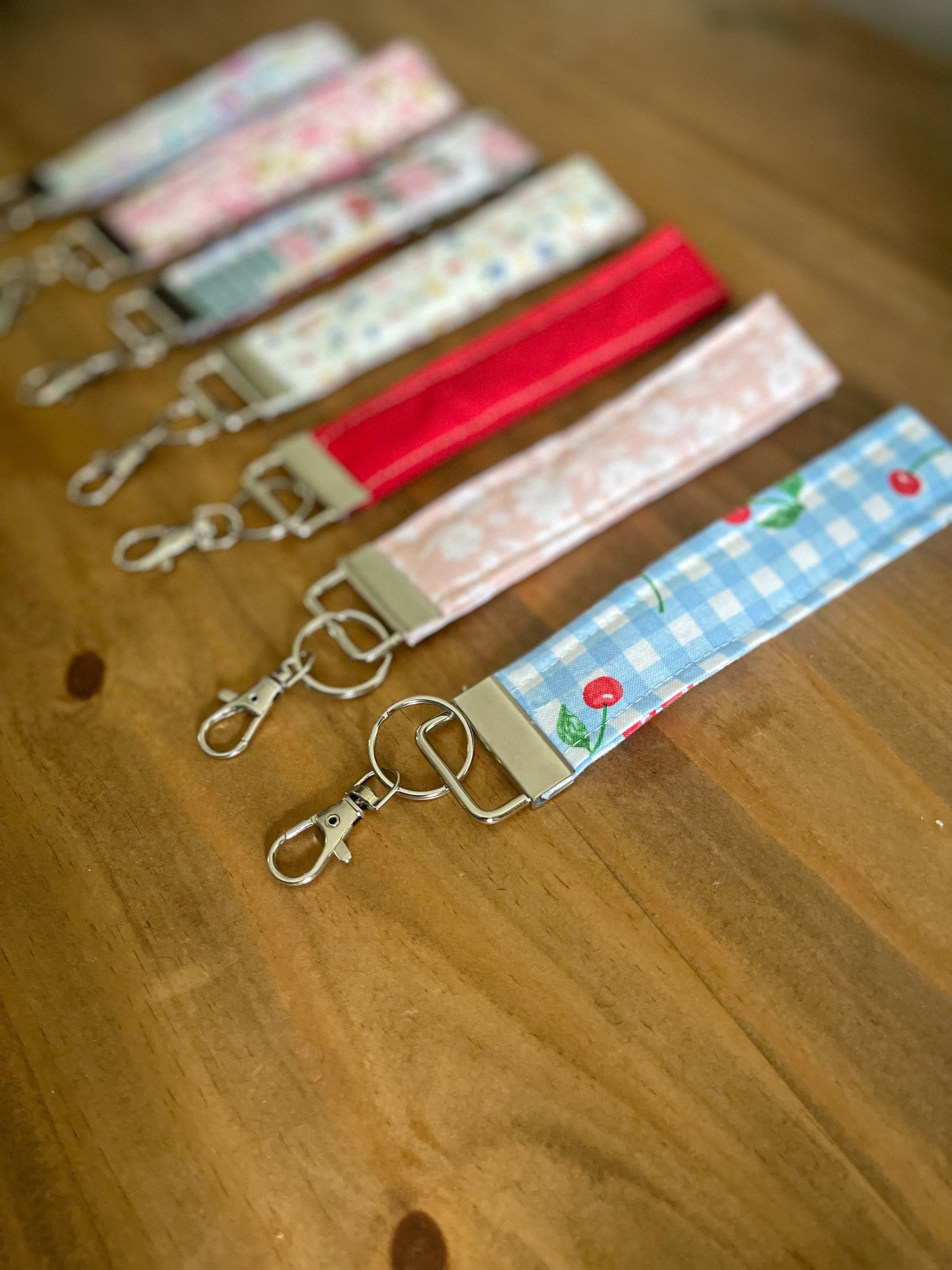 Fabric Wristlet Keychain | Handmade Key Fob