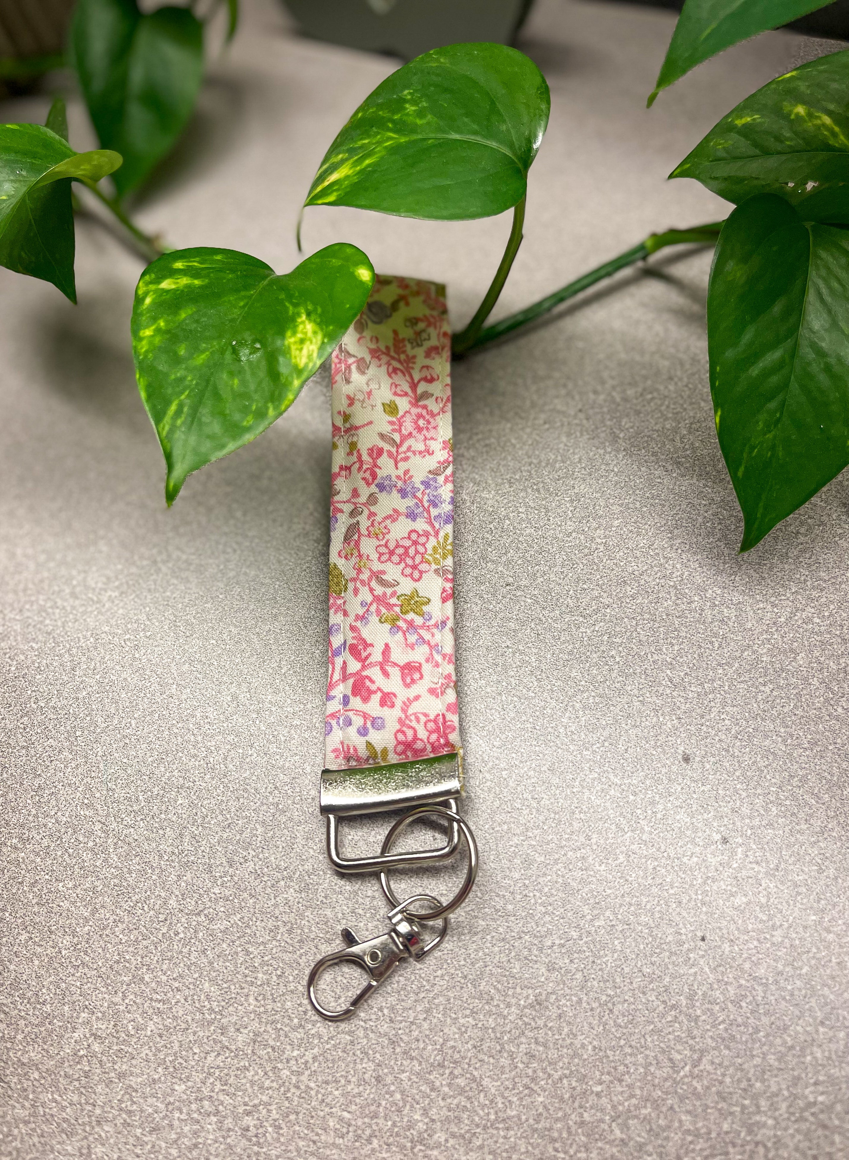 Fabric Wristlet Keychain | Handmade Key Fob