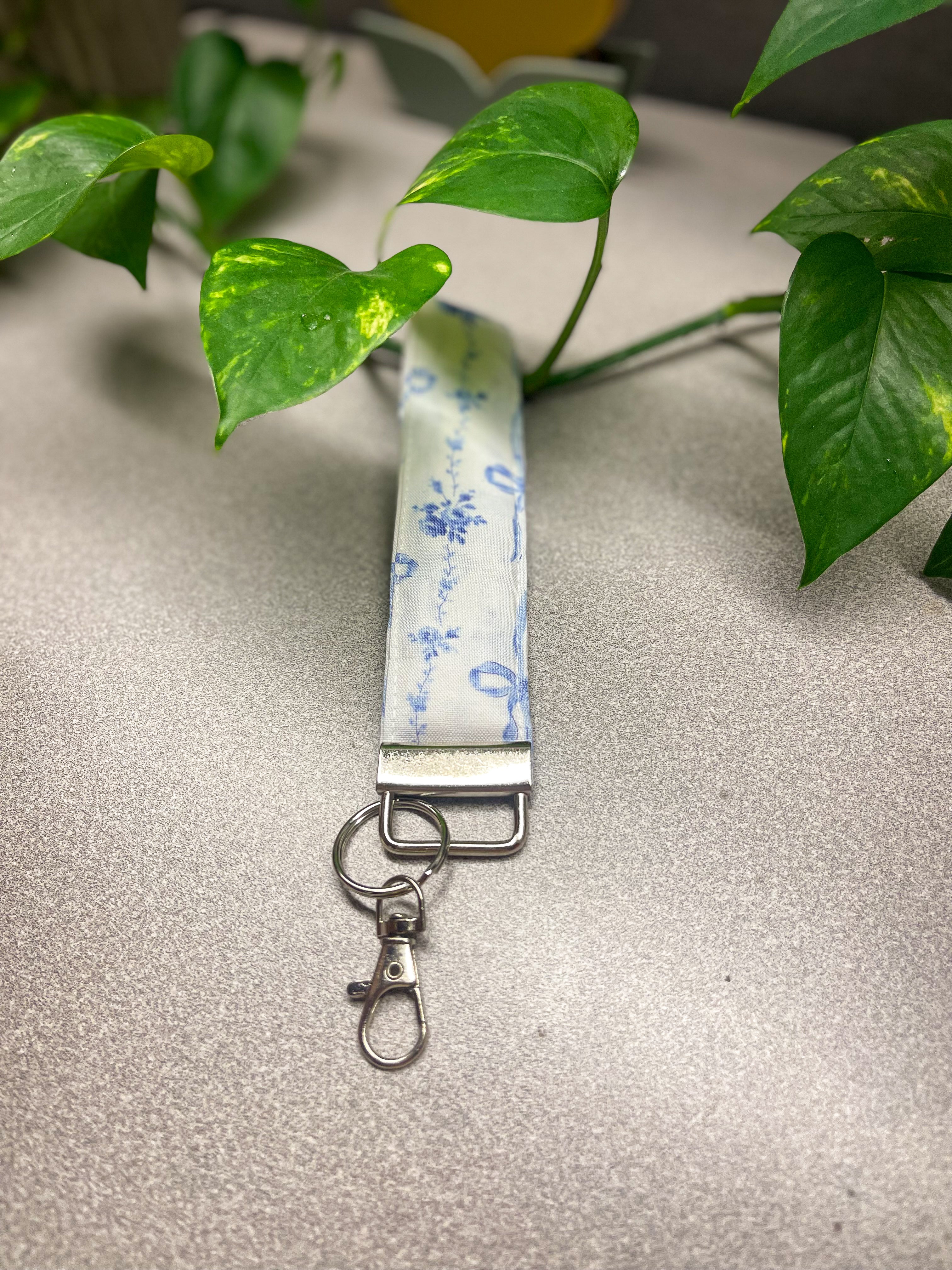 Fabric Wristlet Keychain | Handmade Key Fob