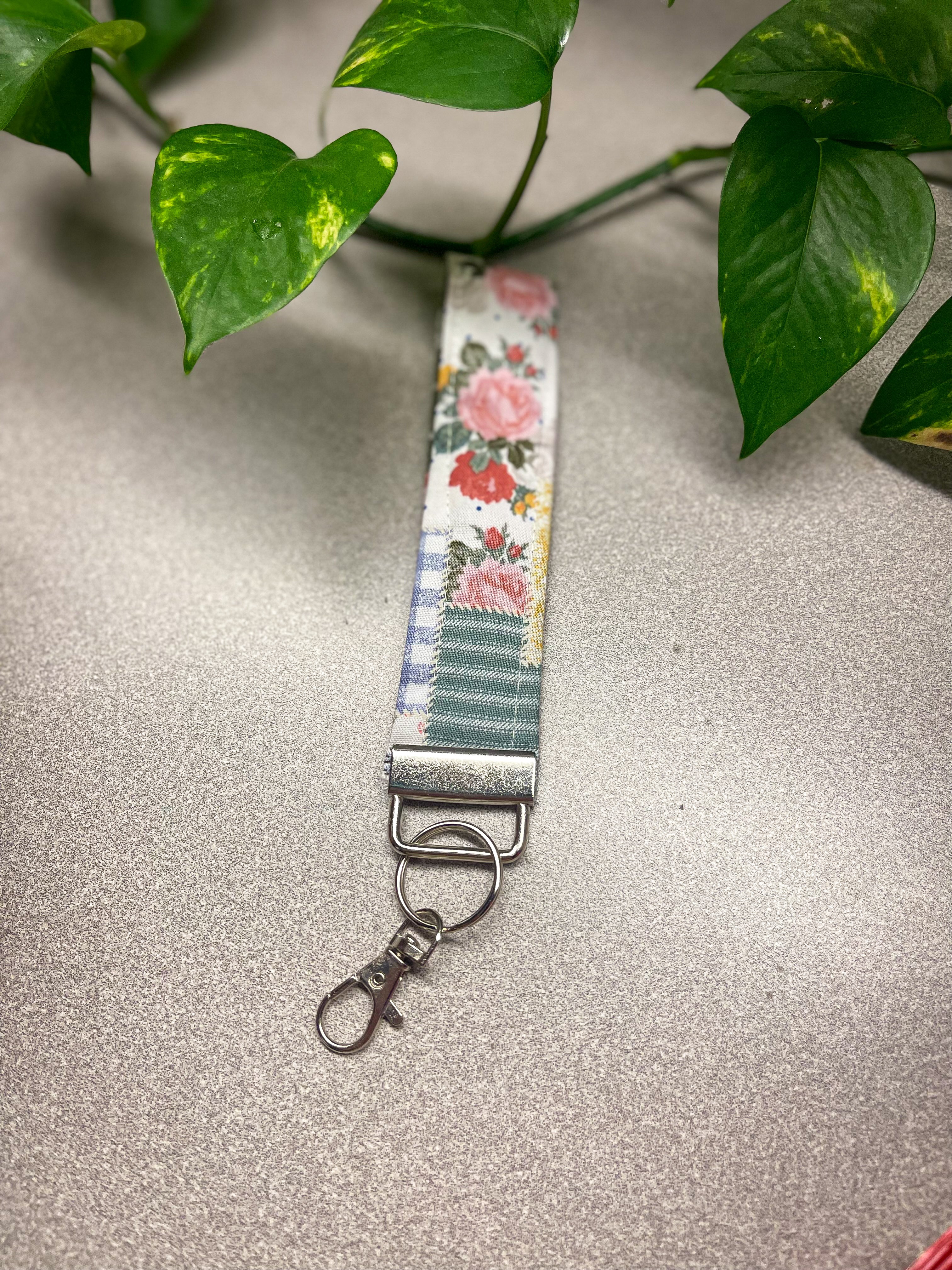 Fabric Wristlet Keychain | Handmade Key Fob