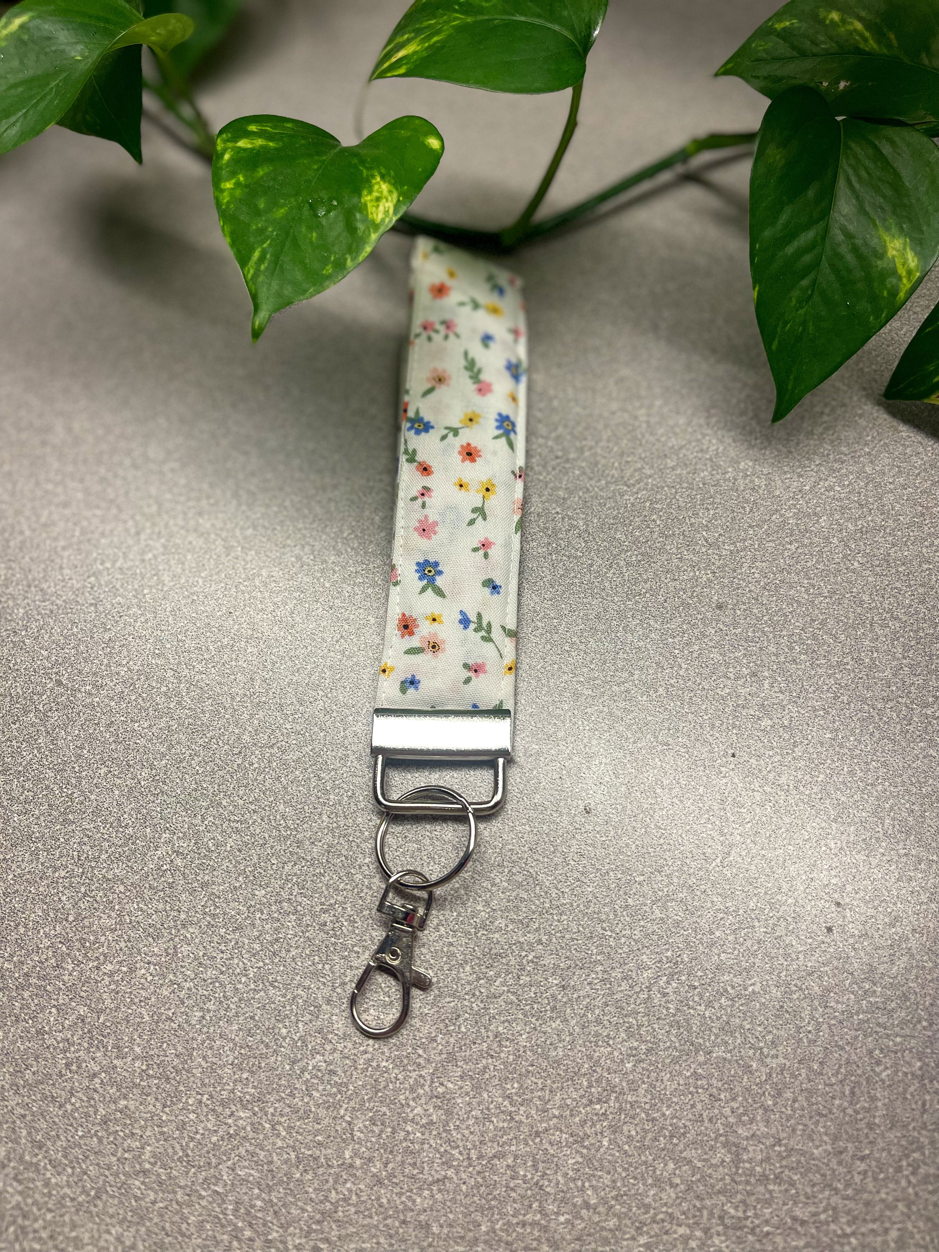 Fabric Wristlet Keychain | Handmade Key Fob