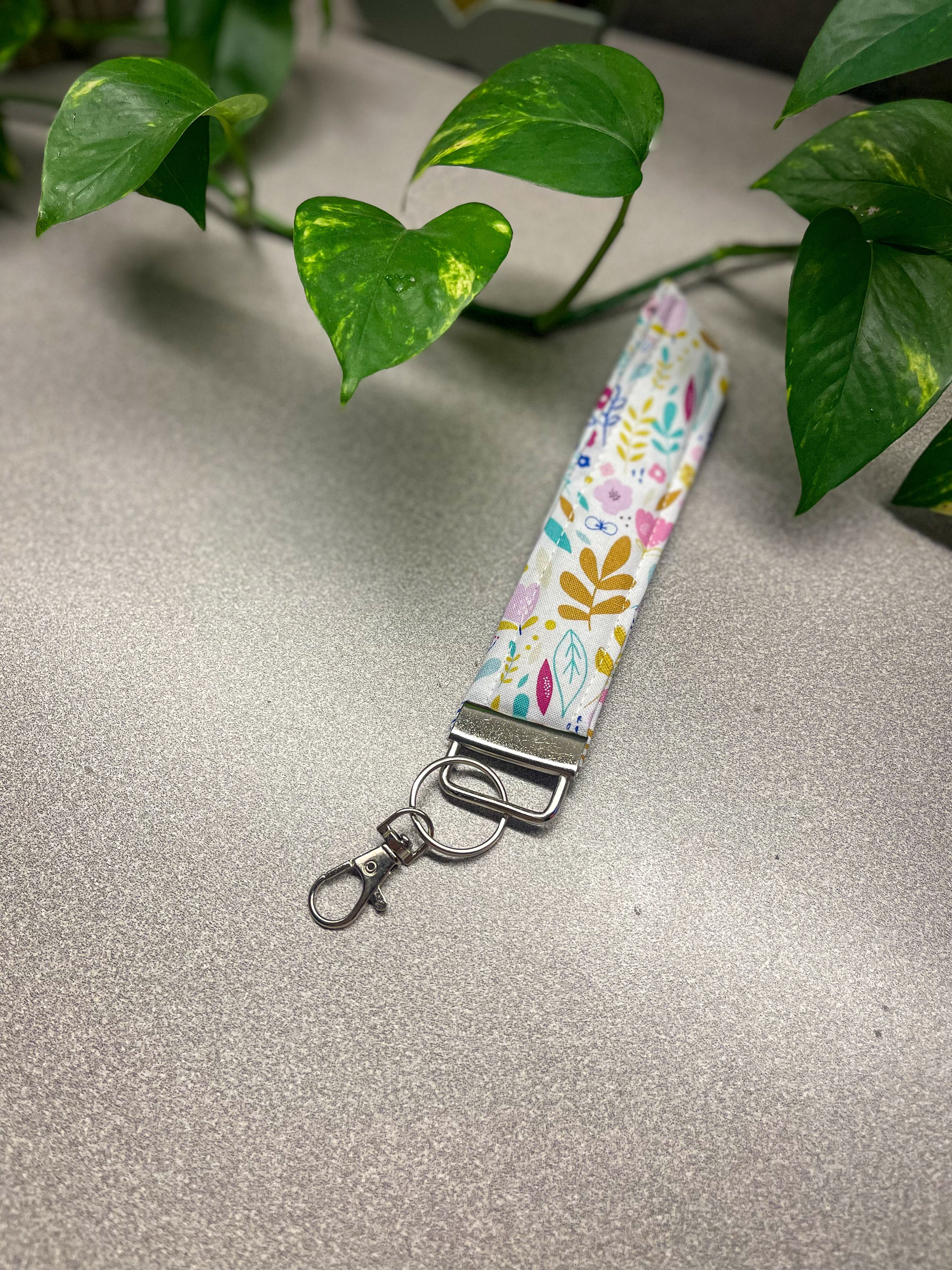 Fabric Wristlet Keychain | Handmade Key Fob