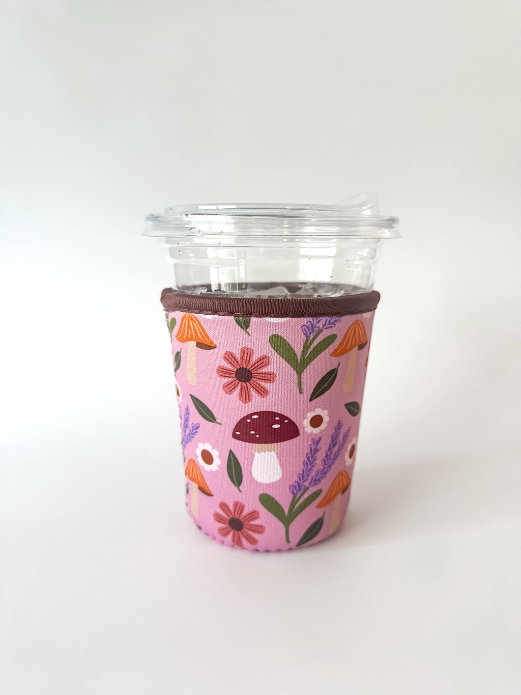Mushroom Garden Cup Coozie | Iced Coffee Sleeve: Small